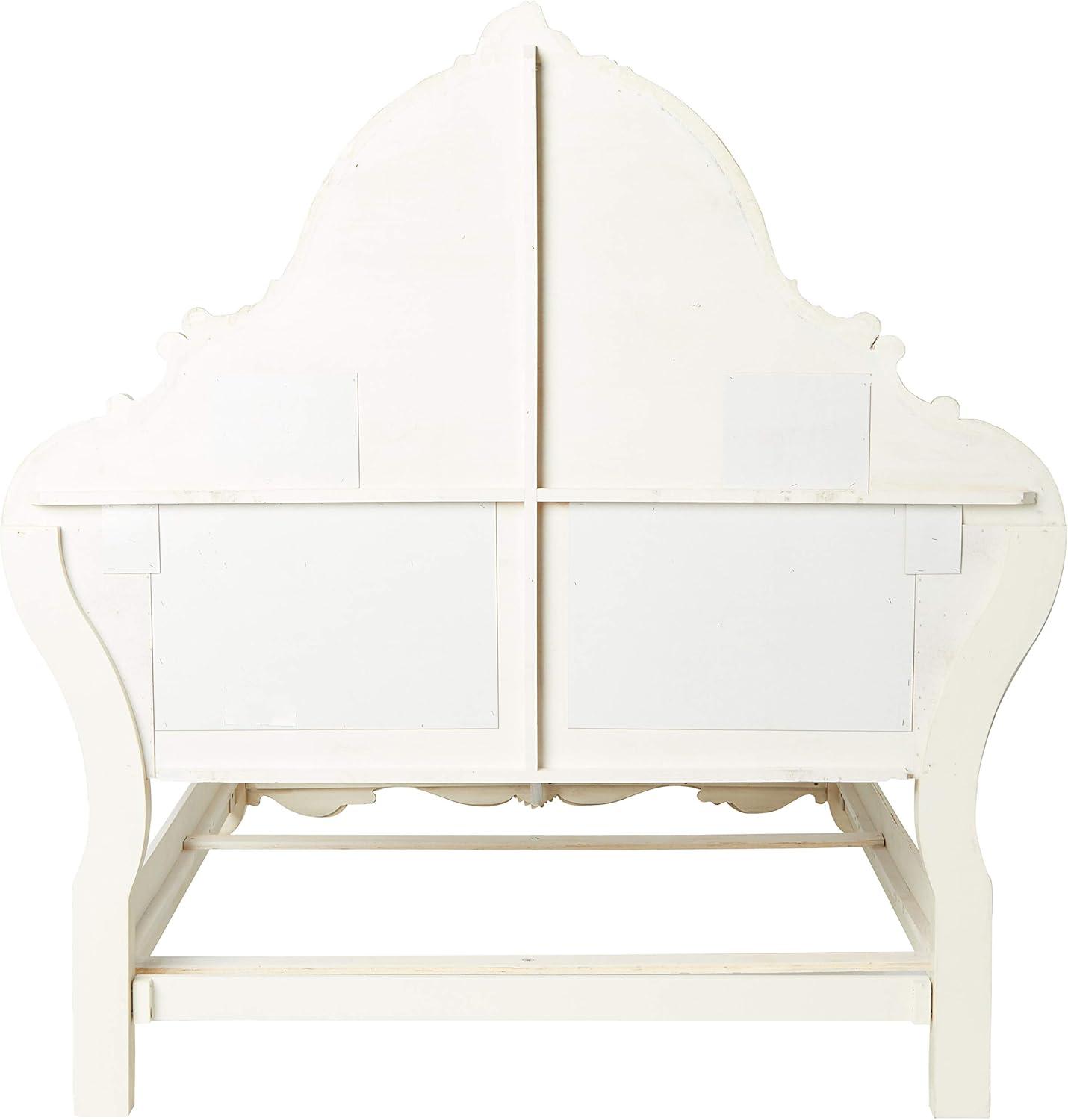 Acme Furniture Vintage Queen Traditional Panel Bed, Beige/Antique White