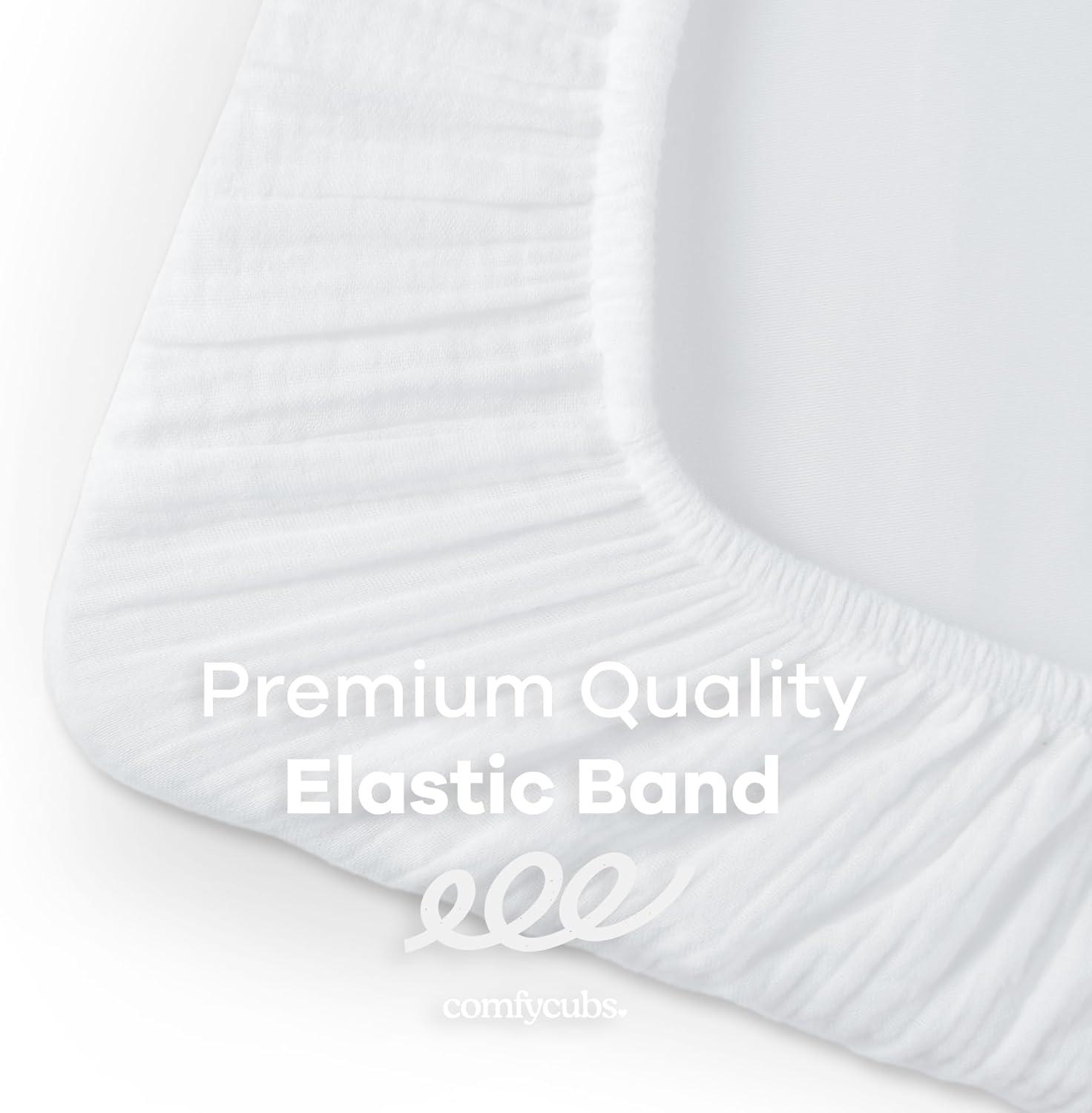 Comfy Cubs Fiited Sheets Cotton Blend Fitted Bassinet Sheet