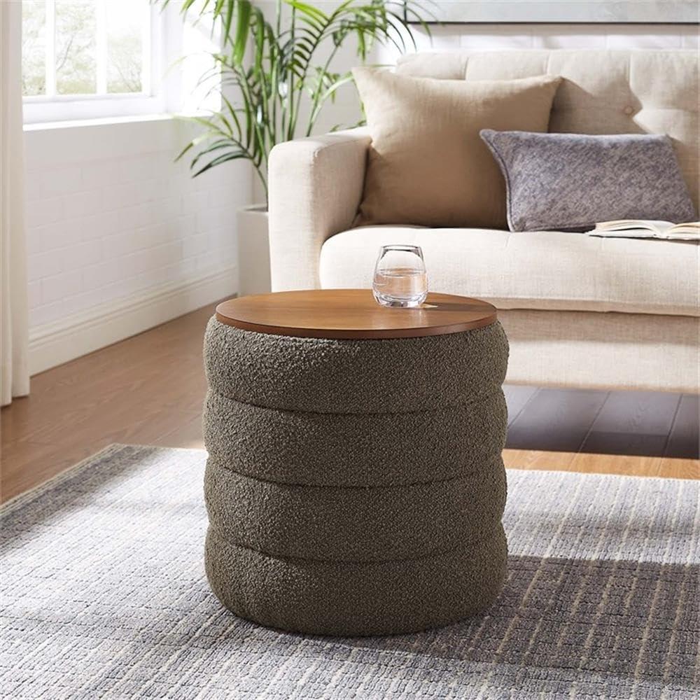 Modway Modway Mezzo 17.3" Wide Round Storage Ottoman
