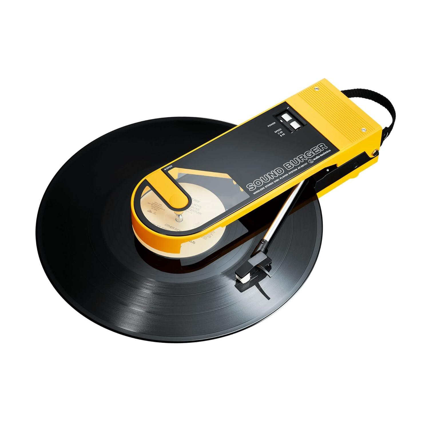 AUDIO-TECHNICA  COMPACT PORTABLE TURNTABLE, YELLOW ( AT-SB727-YL)