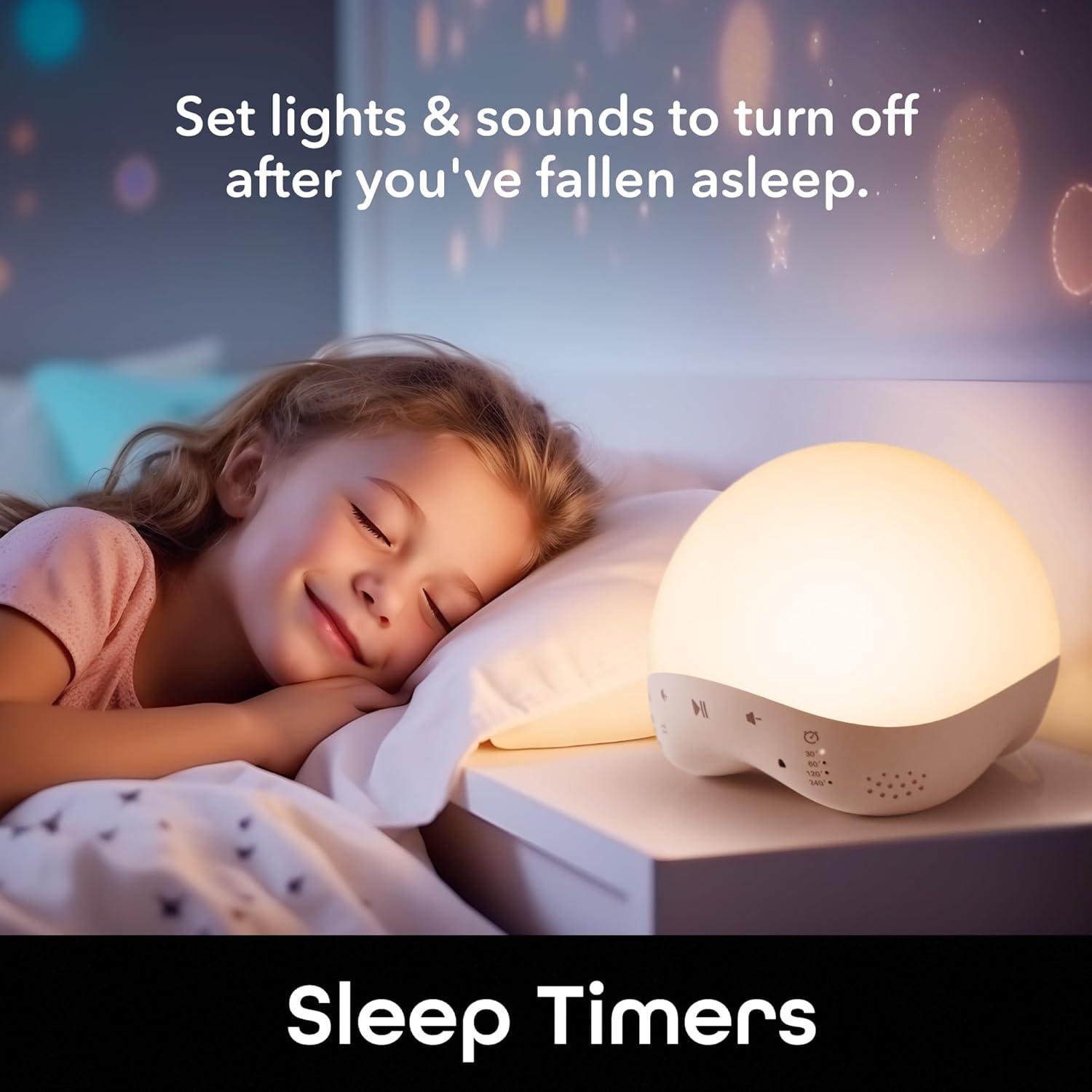 Geeni Smart Plug-in Baby White Noise Machine with RGB Night Light