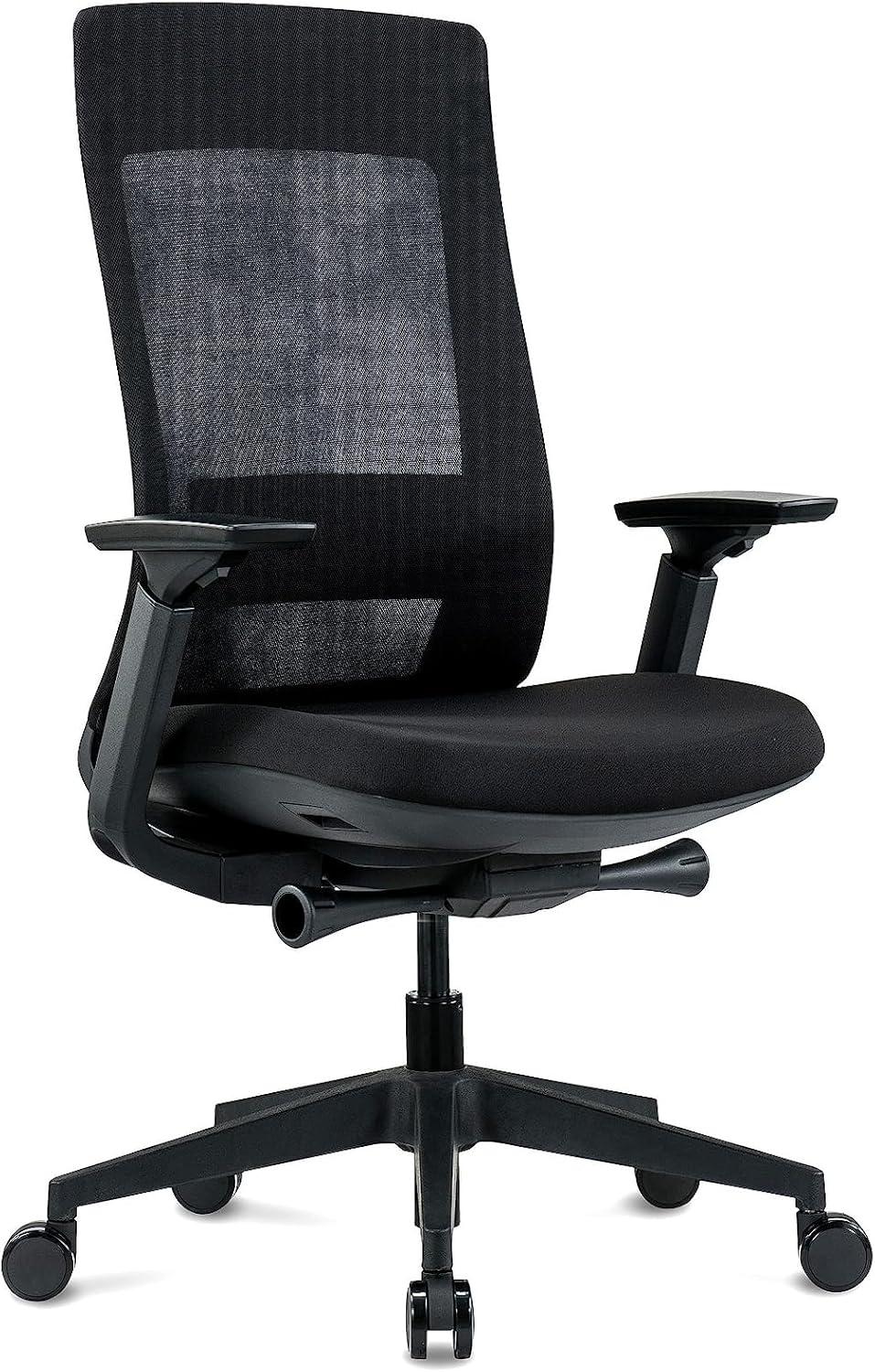 Elevate White Frame Gray Mesh High Back Executive Office Chair