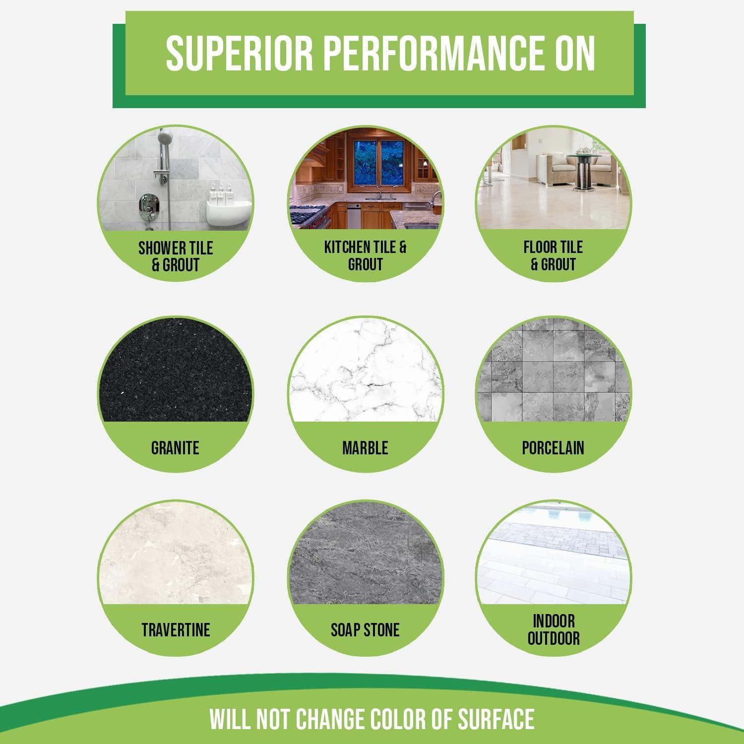Seal It Green Grout, Granite, Stone, And Tile Sealer - Eco Friendly Deep Penetrating Protectant-No More Mold, Mildew Or Food Stains.