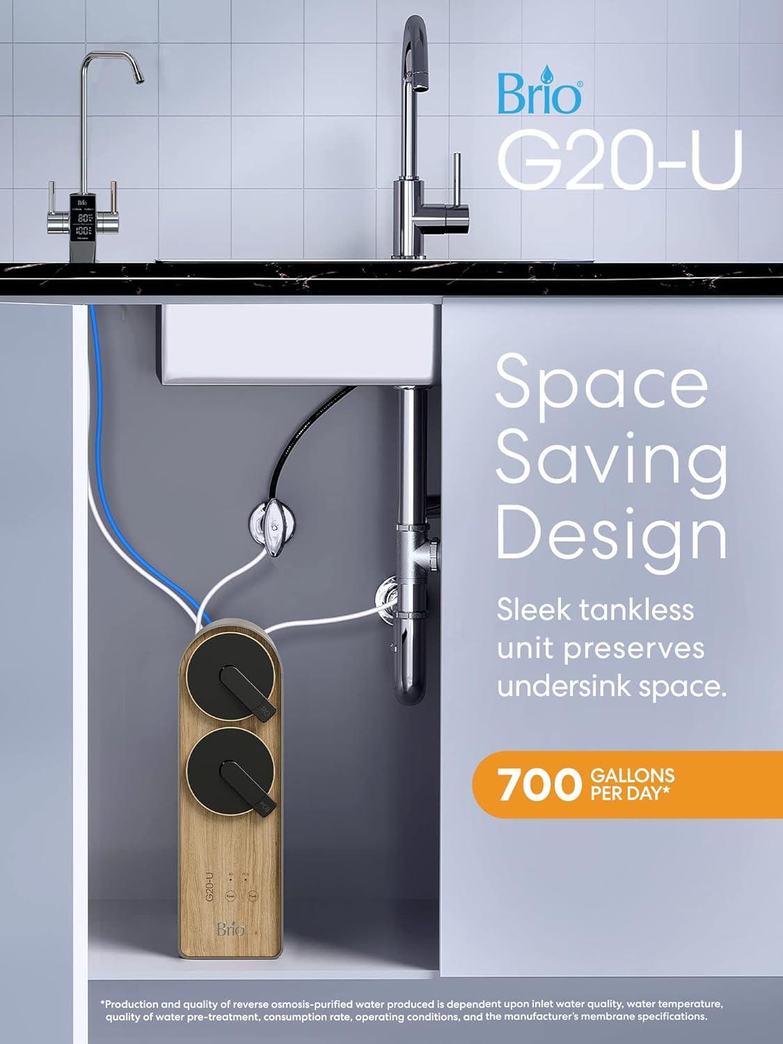 BRIO Tankless Commercial Reverse Osmosis System 700 GPD Wood