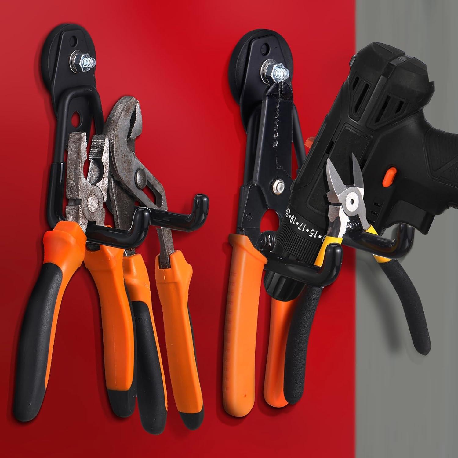 Garage Hooks Heavy Duty 12 Pack Steel Garage Storage Hooks Tool Hangers for Garage Wall Utility Wall Mount Garage Hooks and Hangers with Anti Slip Coating for Garden Tools Ladders Bulky Items