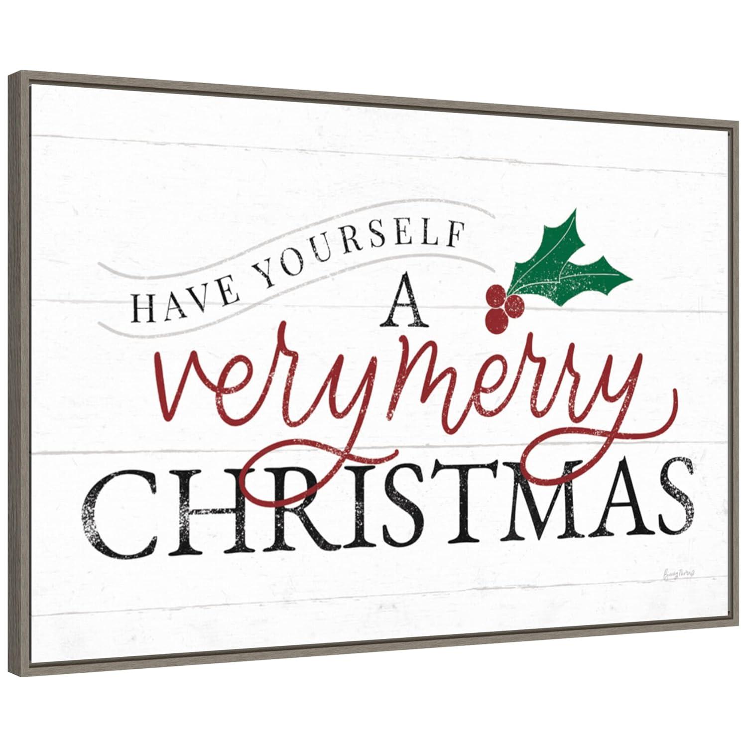 Amanti Art Vintage Christmas IV RG by Becky Thorns Canvas Wall Art Print Framed 33 x 23-in.