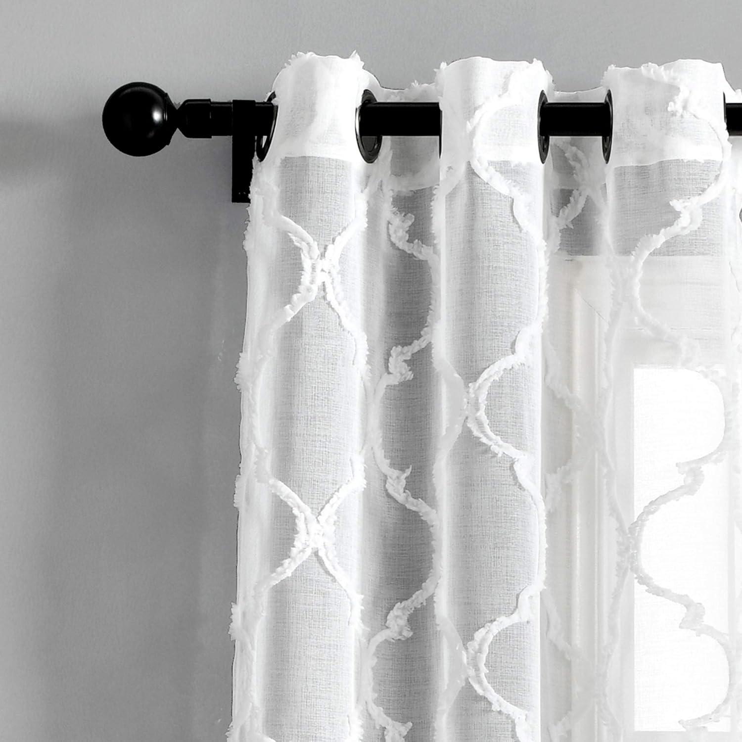Lush Decor Avon Trellis Sheer Trellis Sheer Curtain Panels (Set of 2)