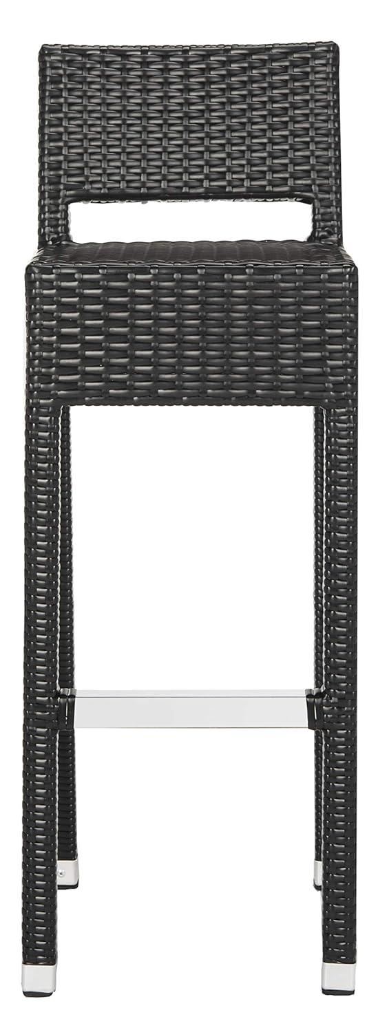 Landry Barstool - Indoor/Outdoor - FOX5212 - Black - Safavieh