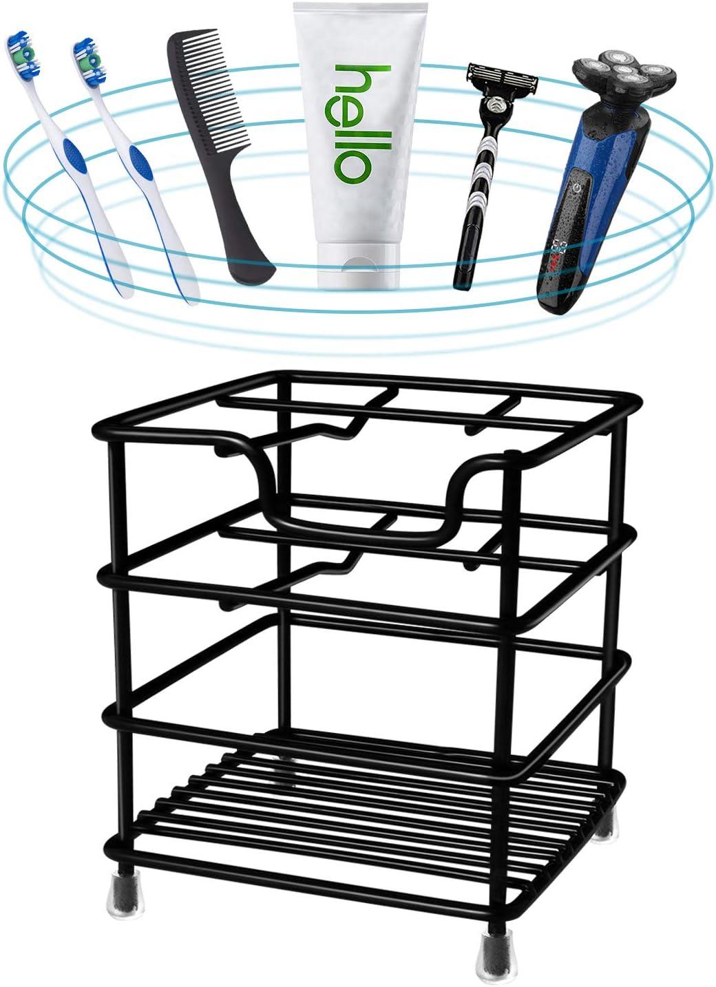 HYRIXDIRECT Toothbrush Holders for Bathrooms Stainless Steel Rustproof Toothbrush and Toothpaste Holder Organizer Tooth Brush Storage Stand