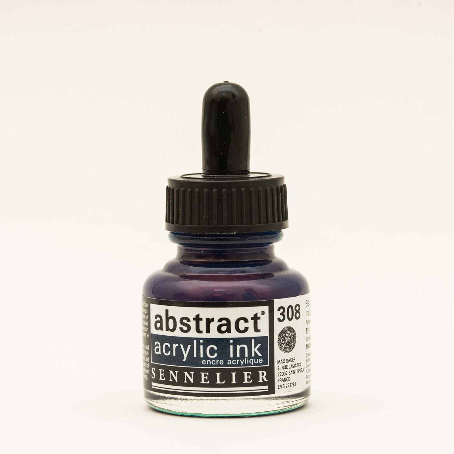 Indigo Blue 30ml Acrylic Ink with Dropper Top