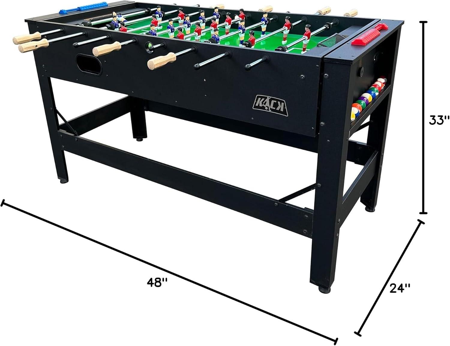 KICK Foosball Tables KICK Twain 48" 2-in-1 Swivel Multi Game Table - Billiards & Foosball-Home & Game Room Entertainment
