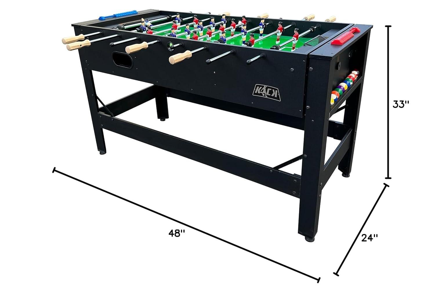 KICK Foosball Tables KICK Twain 48" 2-in-1 Swivel Multi Game Table - Billiards & Foosball-Home & Game Room Entertainment