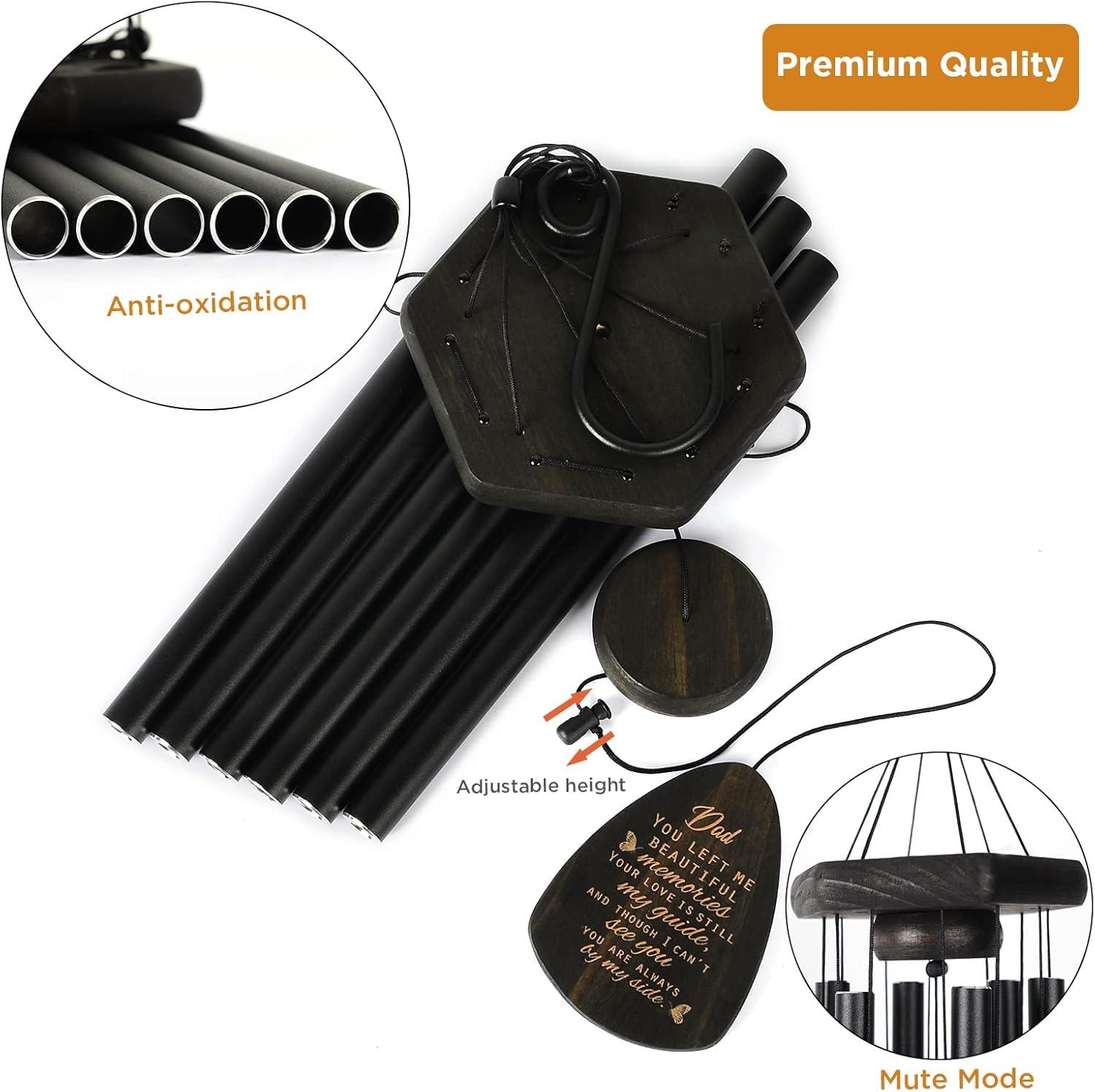 Sympathy Gifts for Loss of Loved One 32" Memorial Wind Chimes for Loss of Loved One Bereavement Condolence Gifts Sympathy Windchimes Memory Wind Chime with Memorial Card