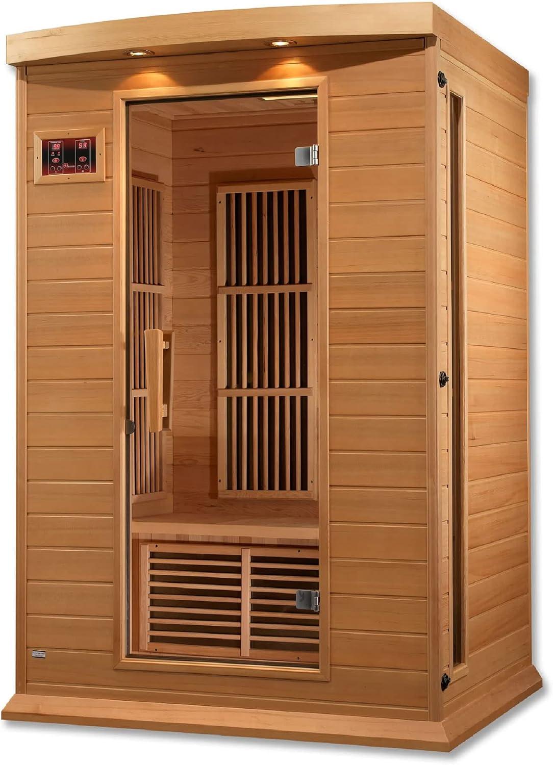 Dynamic Infrared Maxxus 2 - Person Bluetooth Compatible FAR Infrared Sauna in Hemlock