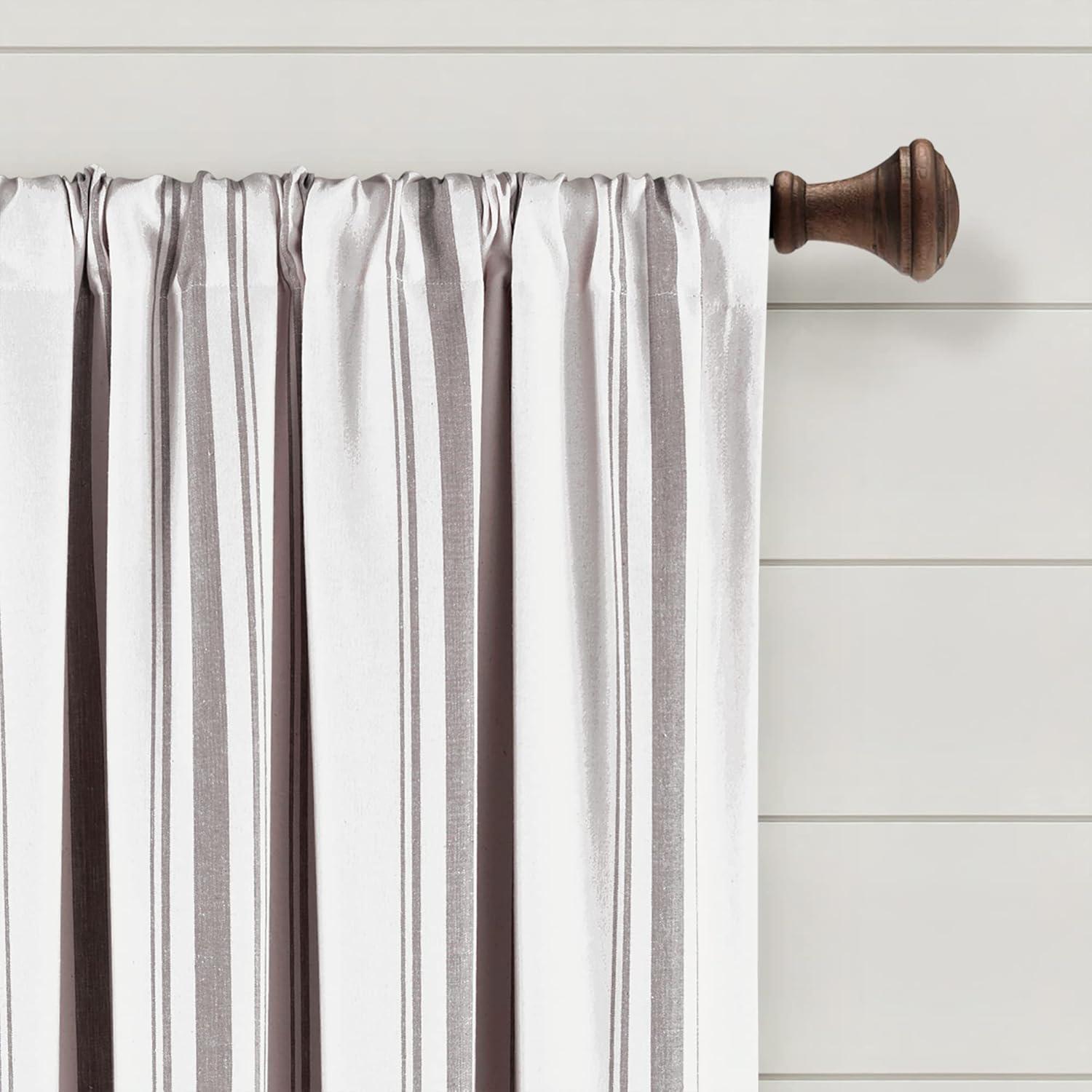 Cotton Blend Semi Sheer Curtain Pair