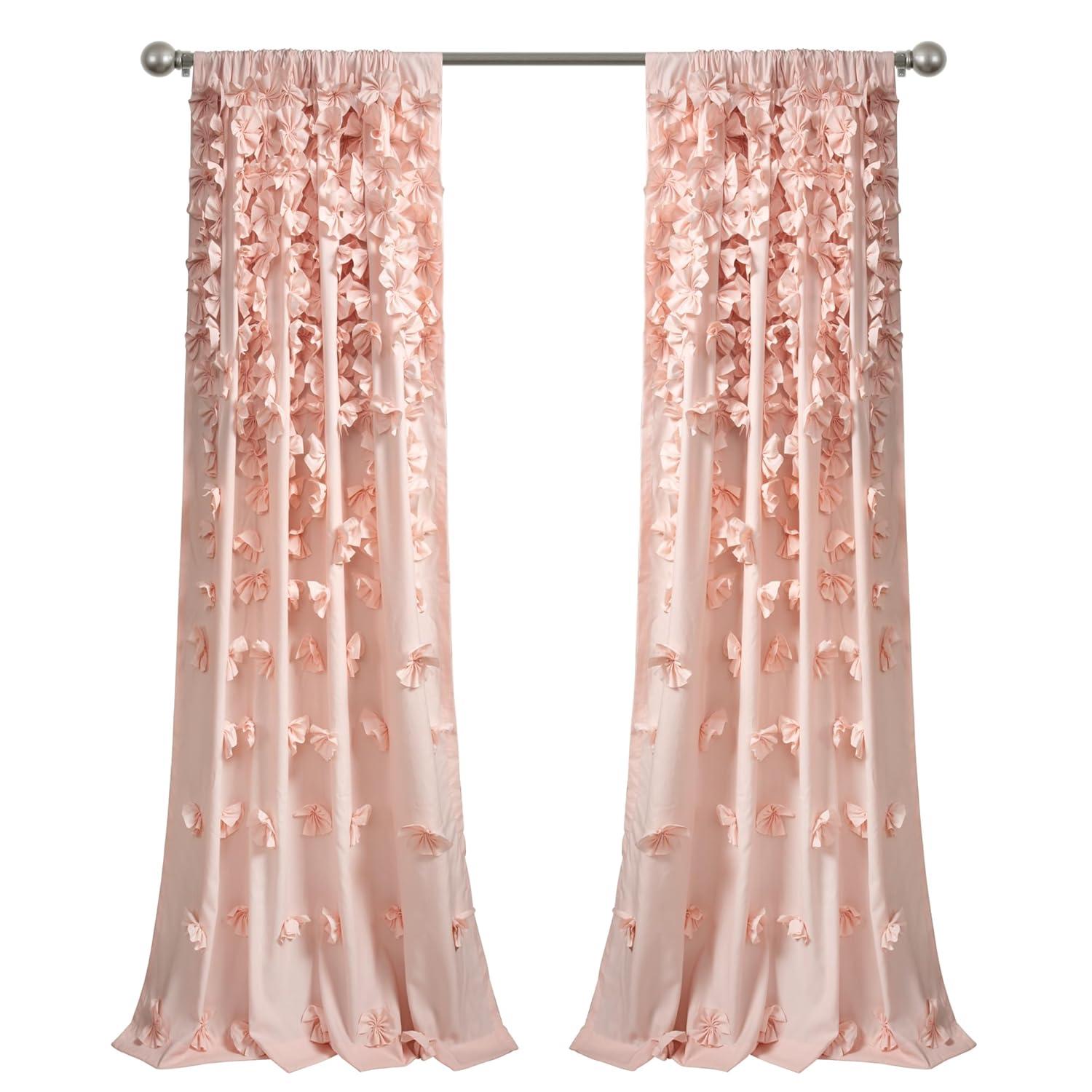 Lush Decor Riley Floral Semi-Sheer Rod Pocket Single Curtain Panel & Reviews | Wayfair