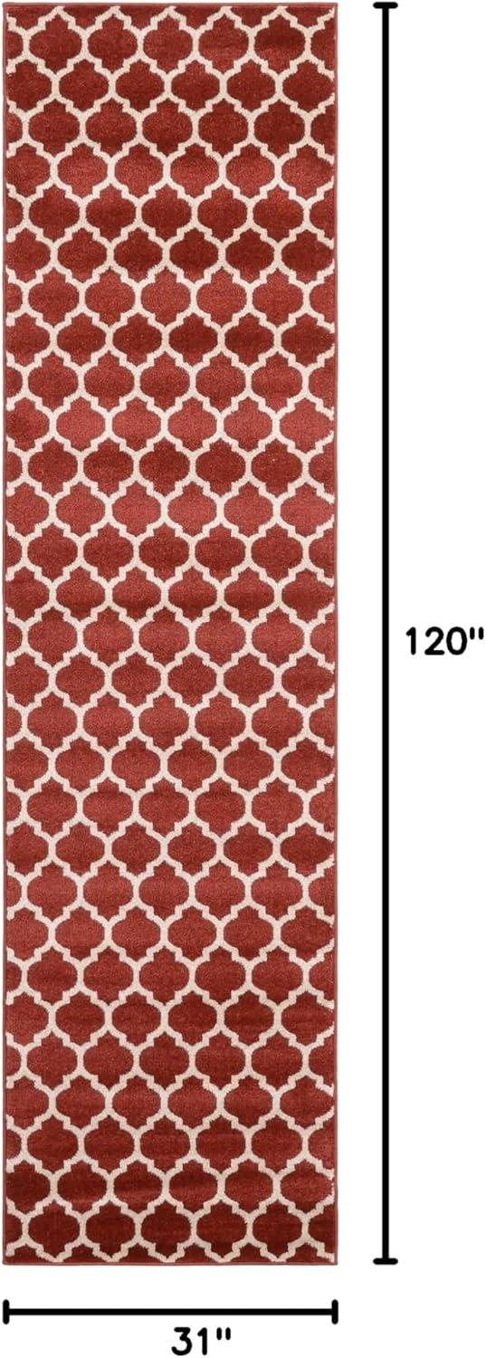 Trellis Philadelphia Red/Beige 2' 7 x 10' 0 Runner Rug