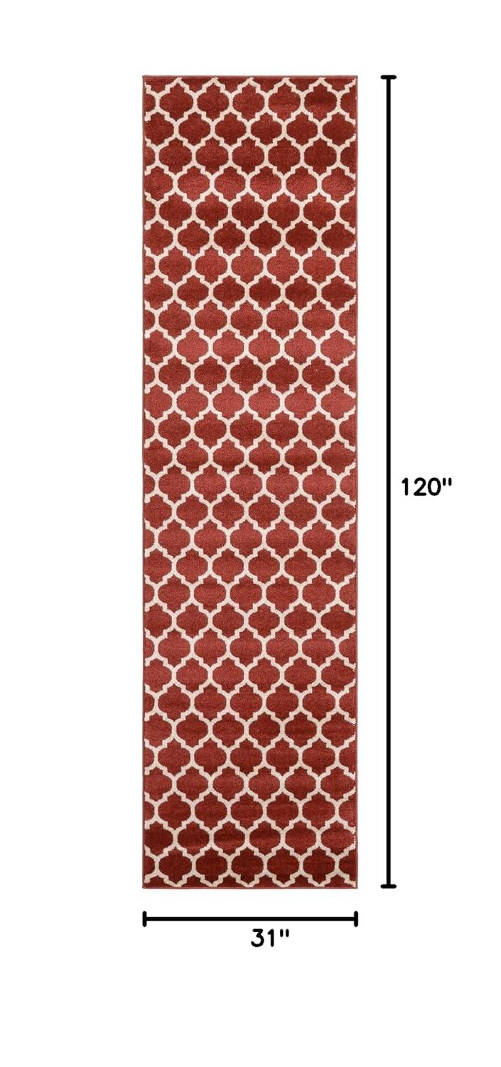 Trellis Philadelphia Red/Beige 2' 7 x 10' 0 Runner Rug
