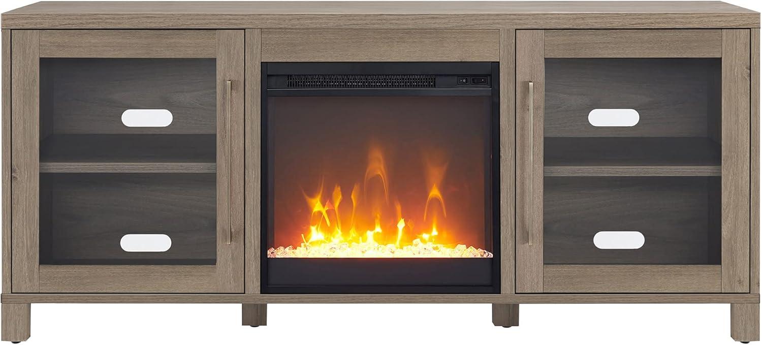 Evelyn&Zoe Quincy Rectangular TV Stand for TV's up to 65", Antiqued Gray