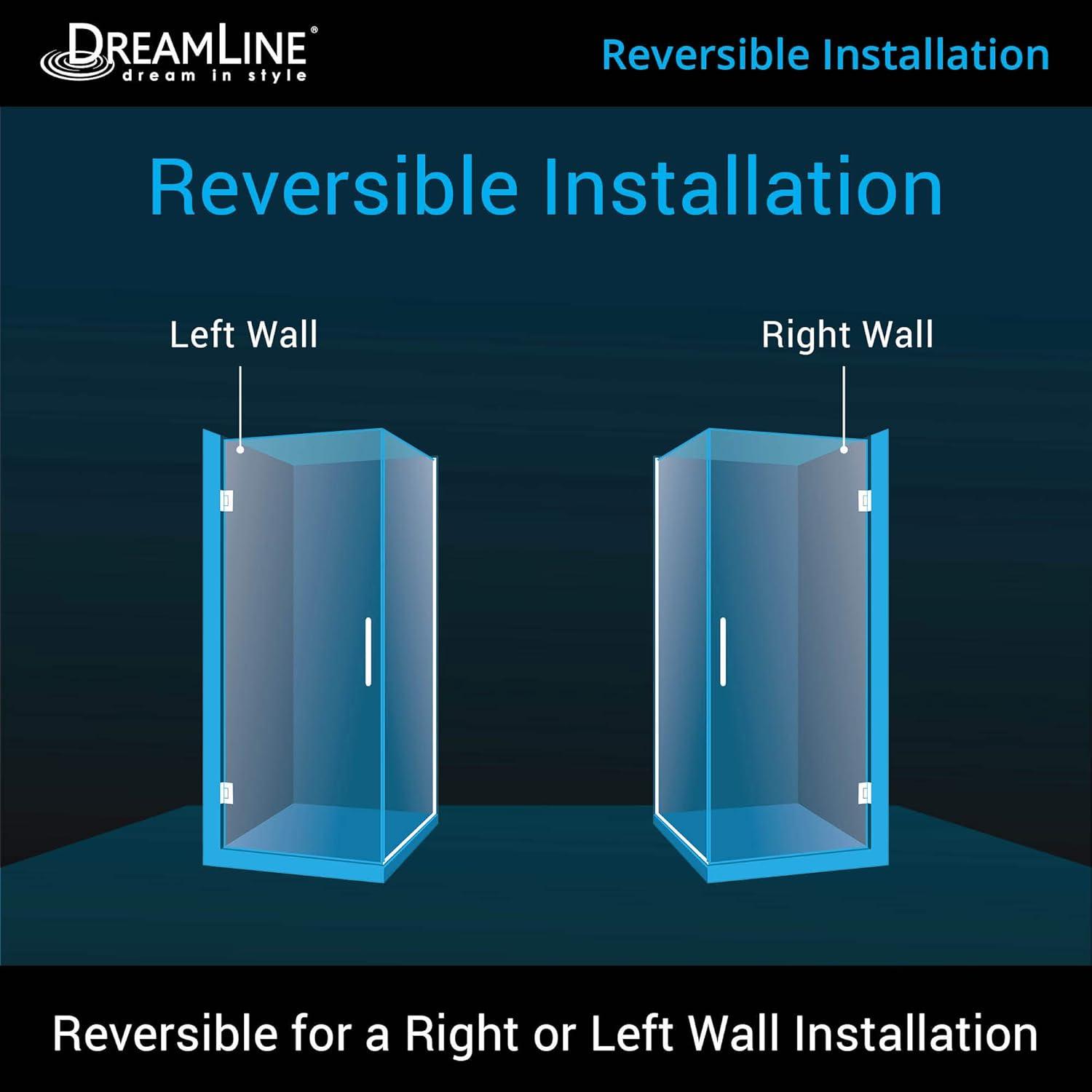 Unidoor Plus 30.375" W x 30" D x 72" H Frameless Pivot Rectangle Shower Enclosure