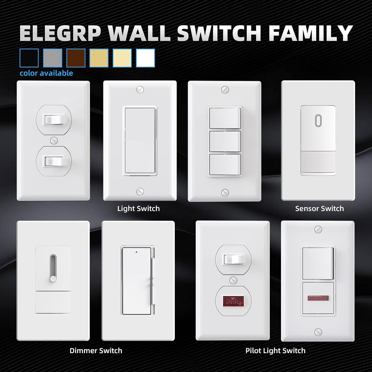 15 Tamper Resistant Single Pole Rocker Light Switch