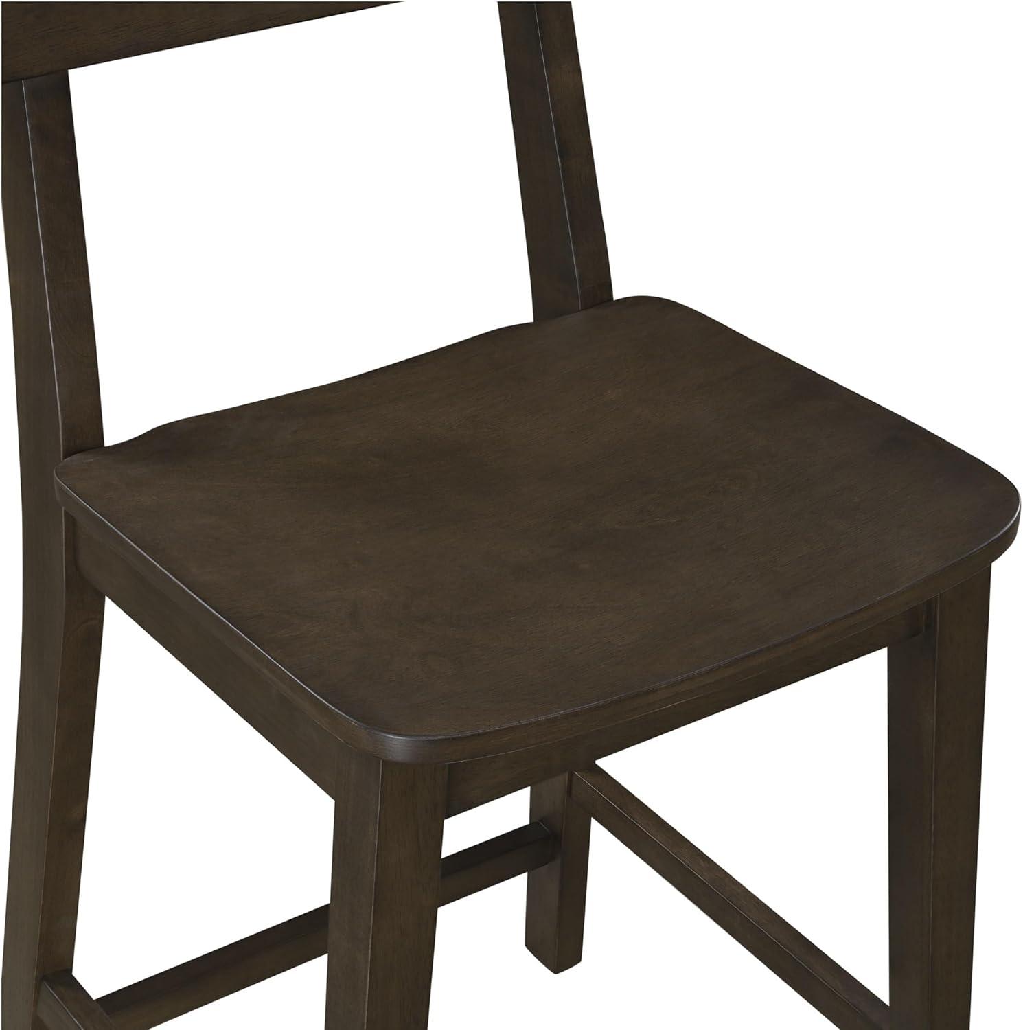 Boraam Torino Wood Counter Height Barstool Carbonite Finish