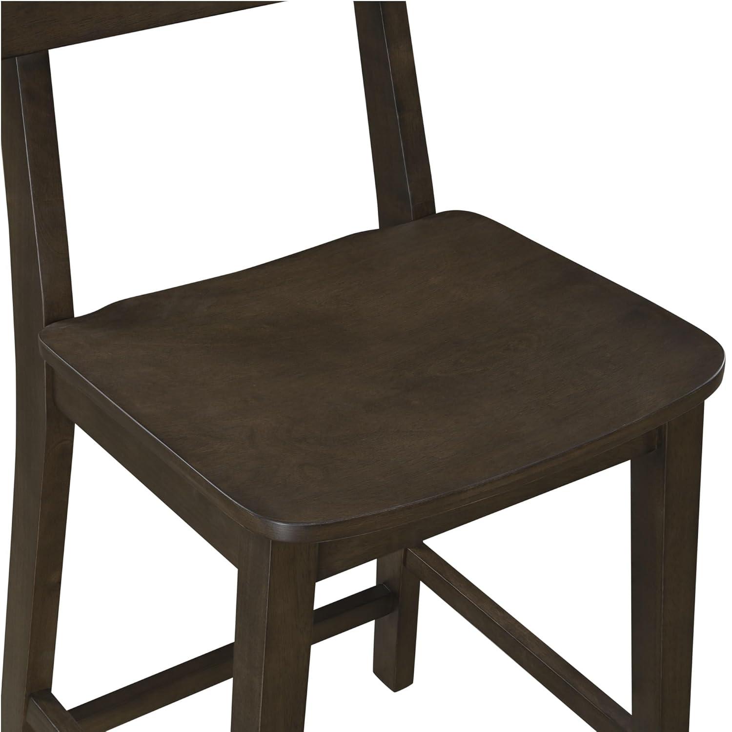 Boraam Torino Wood Counter Height Barstool Carbonite Finish