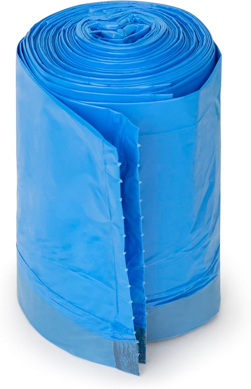 Plasticplace Trash Bags Compatible with simplehuman Code D (100 Count) Blue Recycling Bags 5.3 Gallon / 20 Liter 15.75"" x 28"