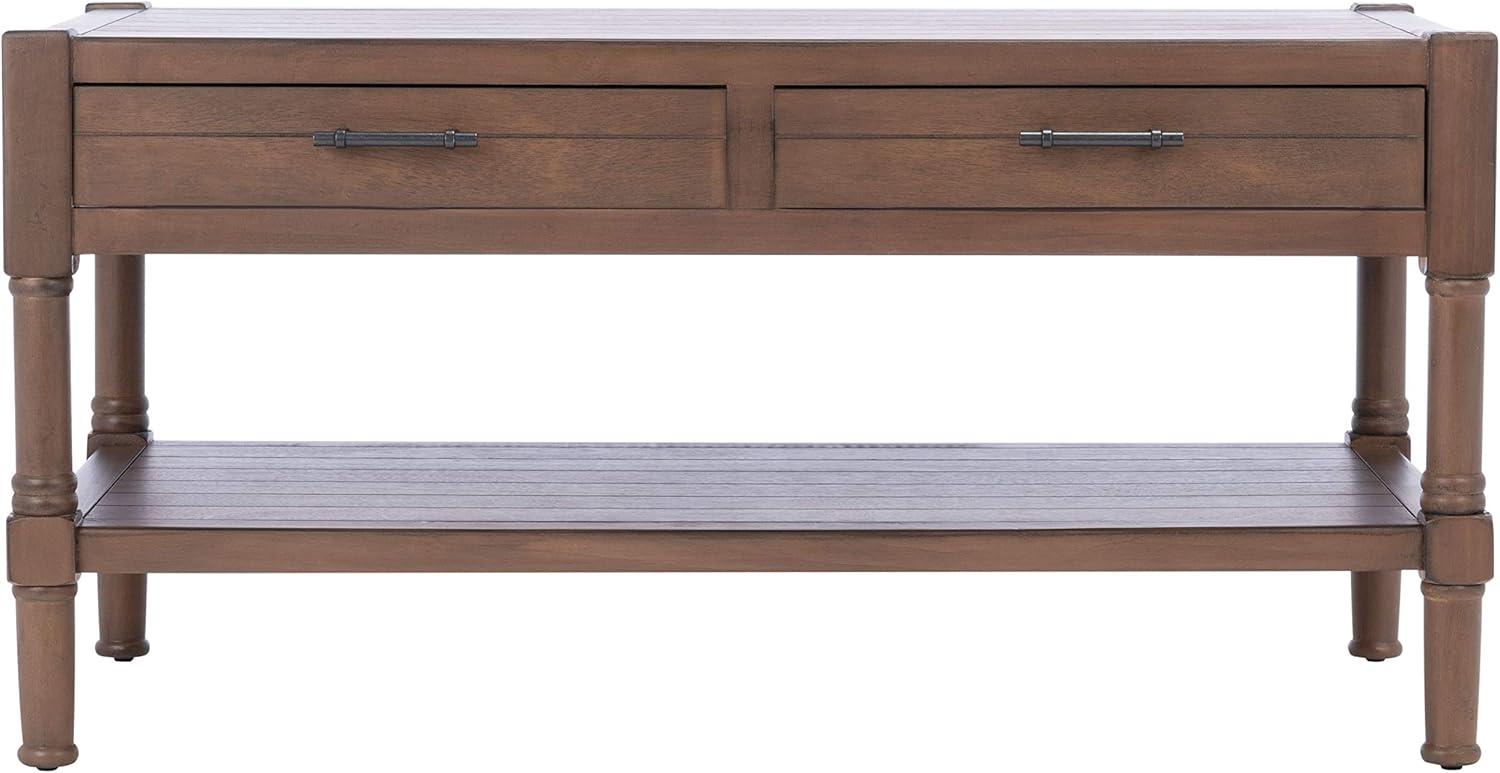 SAFAVIEH Filbert Solid 2 Drawer Coffee Table, Brown