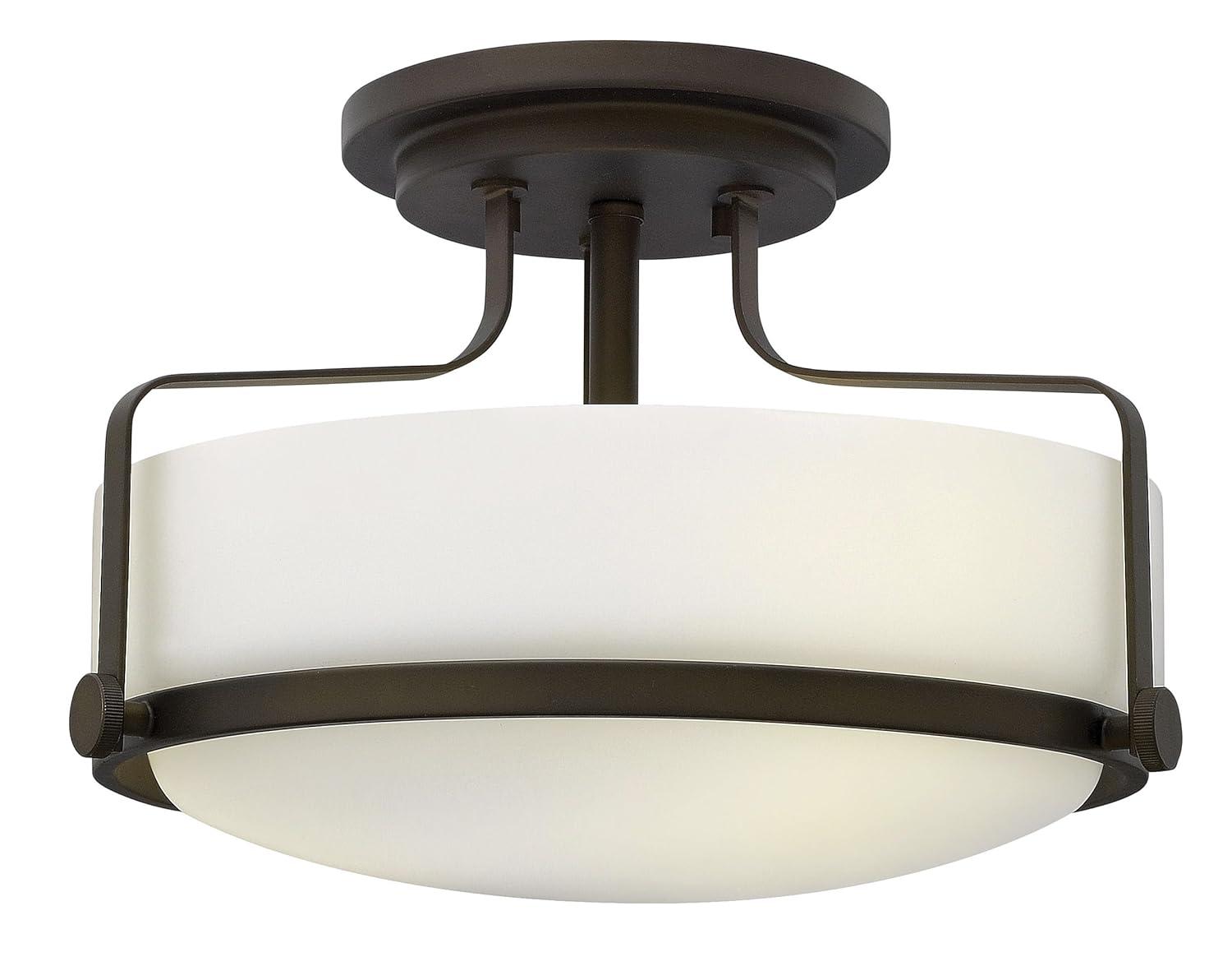 Harper 14.5-in 3-Light Semi-Flush Mount Retro Ceiling Light
