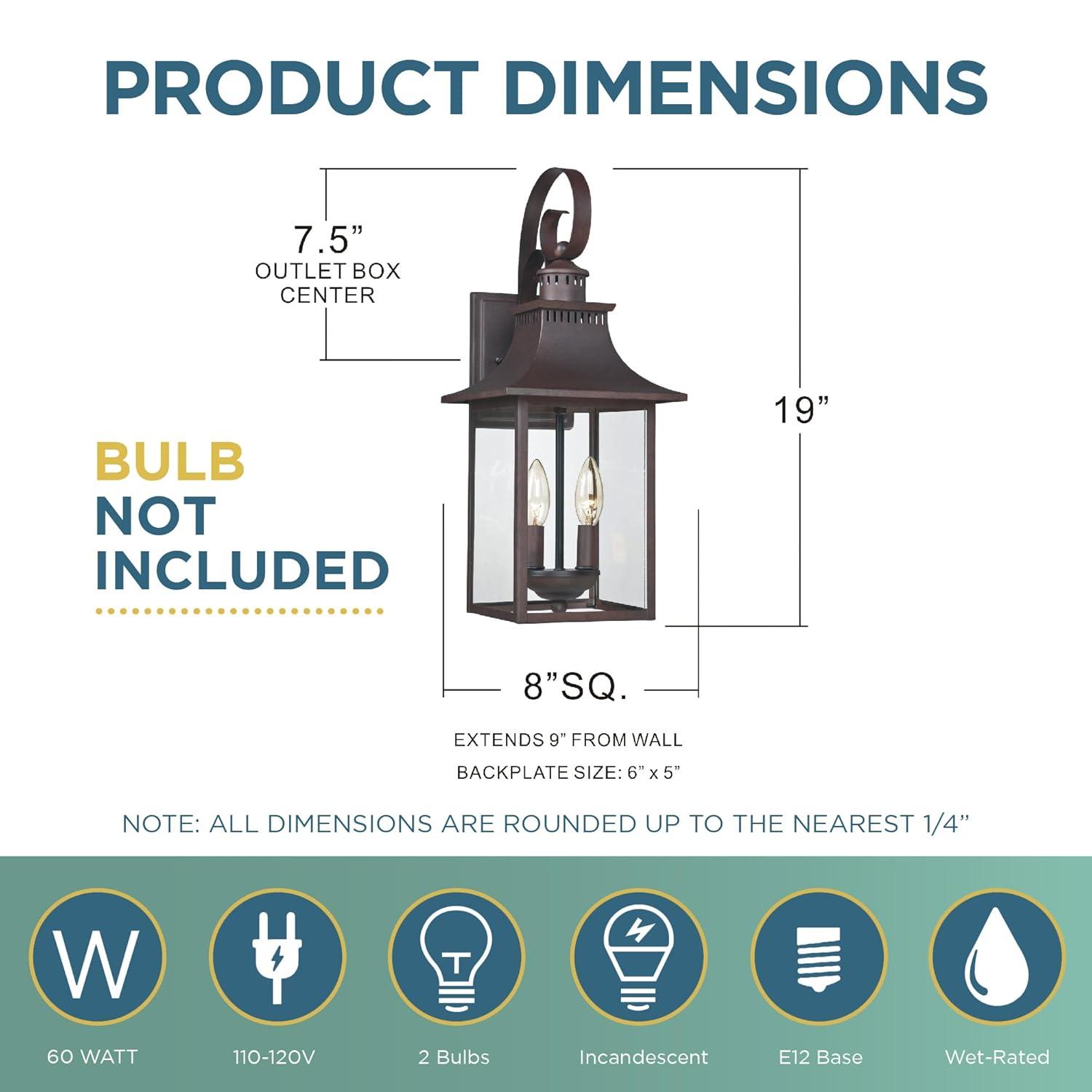 Quoizel Lighting Chancellor 2 - Light Sconce in  Copper Bronze
