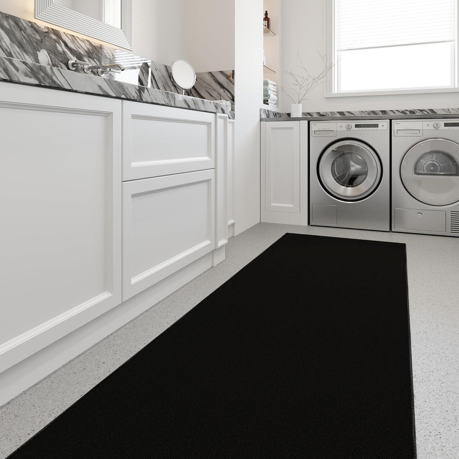 Ottomanson Ottohome Non-Slip Solid Area Rug For Living Room, Hallway Runner, Entryway Rug