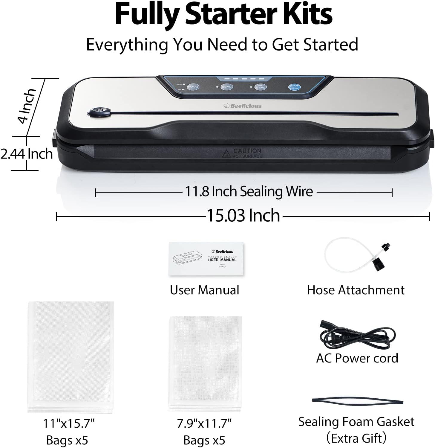 Compact Stainless Steel Automatic Vacuum Sealer Machine