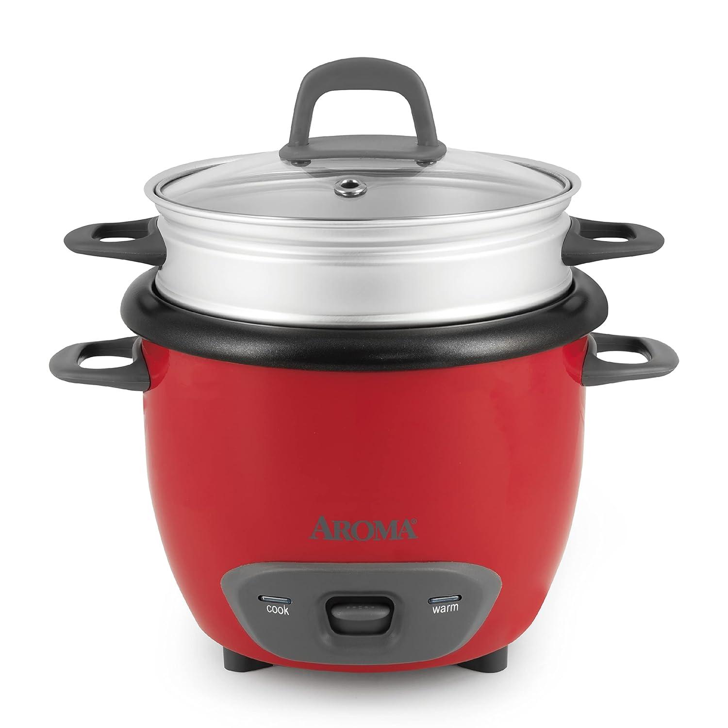 Aroma AROMA Rice Cooker, 7-Cup (Uncooked) / 14-Cup (Cooked), Steamer, Grain Cooker, 3Qt