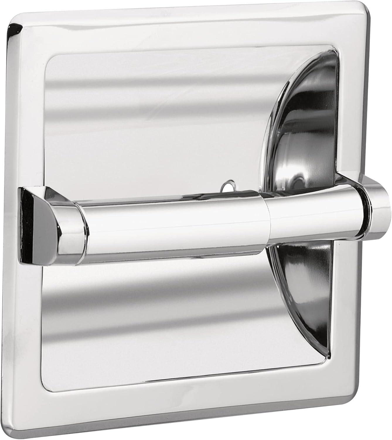 Chrome and White Wall Mount Commercial Paper Holder