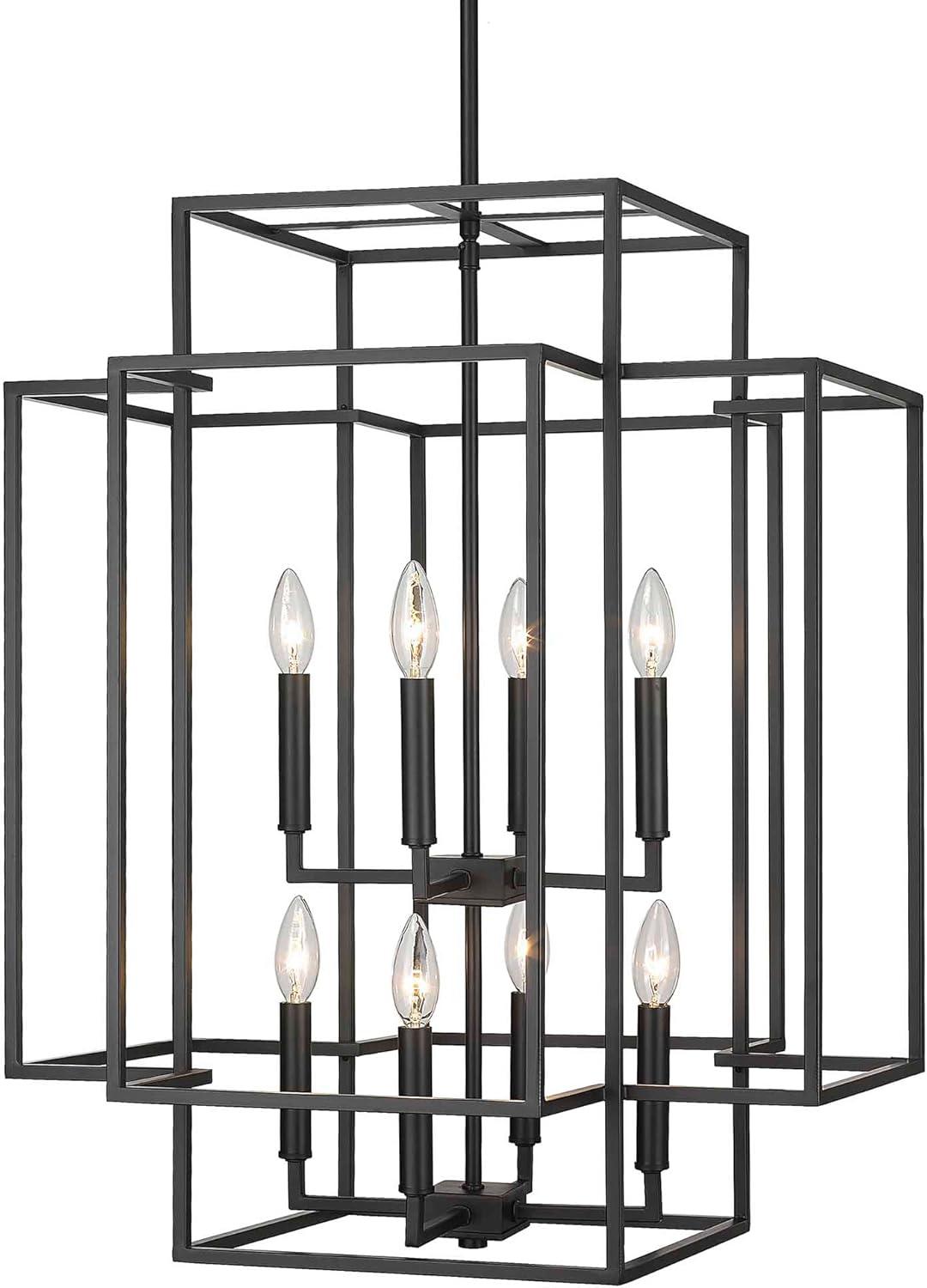Z-Lite Titania 8 - Light Chandelier in  Matte Black