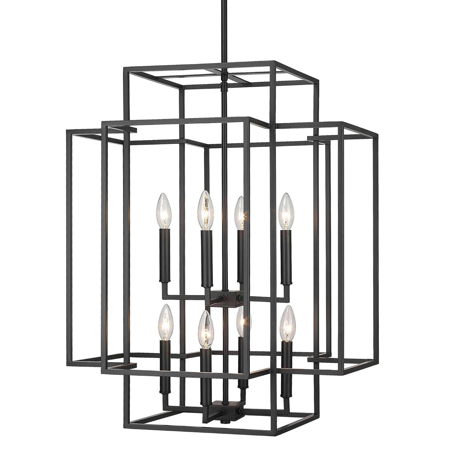 Z-Lite Titania 8 - Light Chandelier in  Matte Black