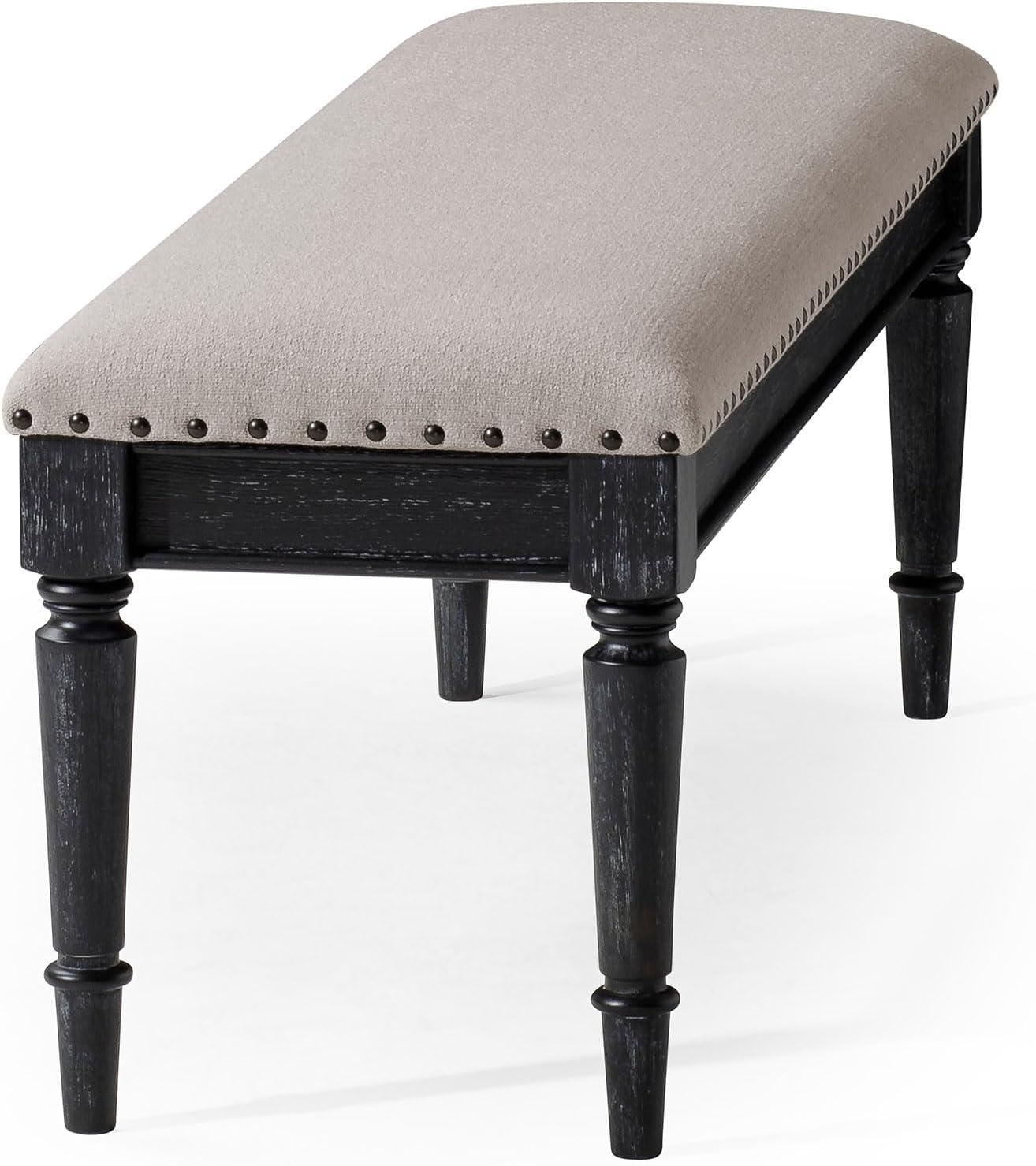 Maven Lane Elizabeth Traditional Upholstered Wooden Bench