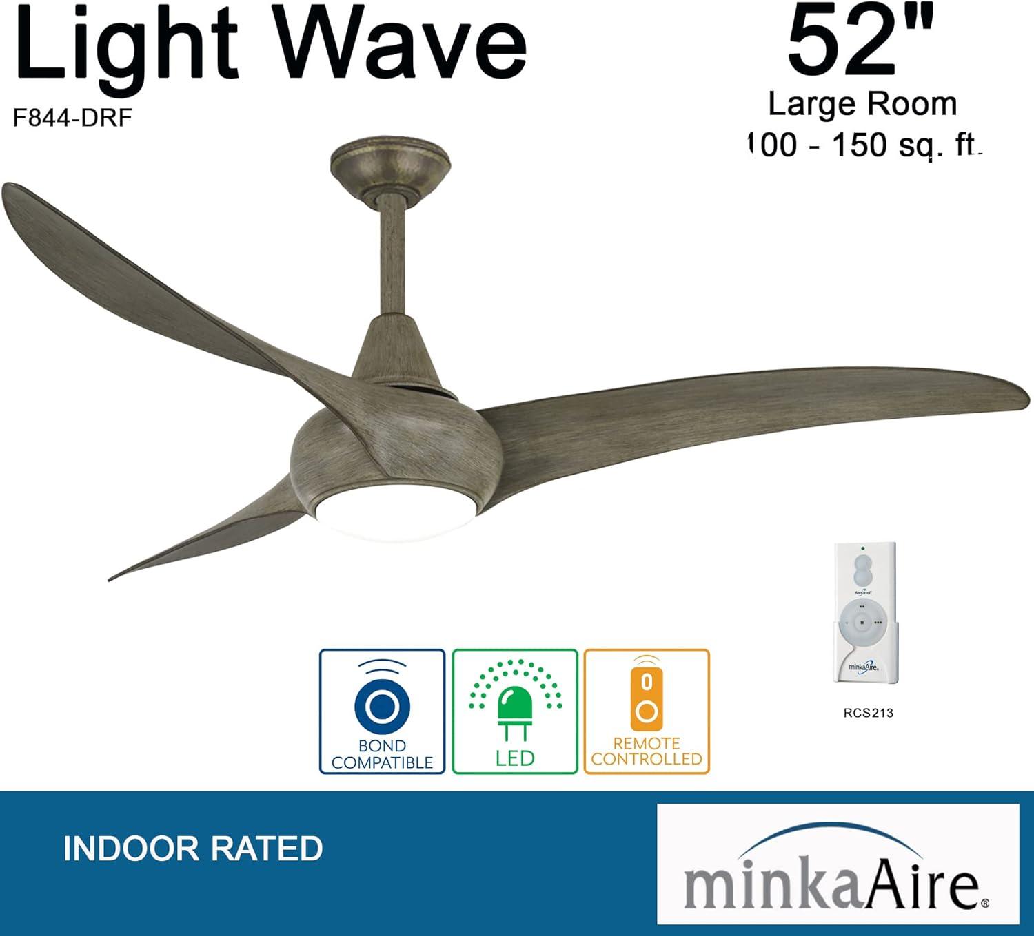 52" 3 - Blade LED Propeller Ceiling Fan with Remote Control and Light Kit Included