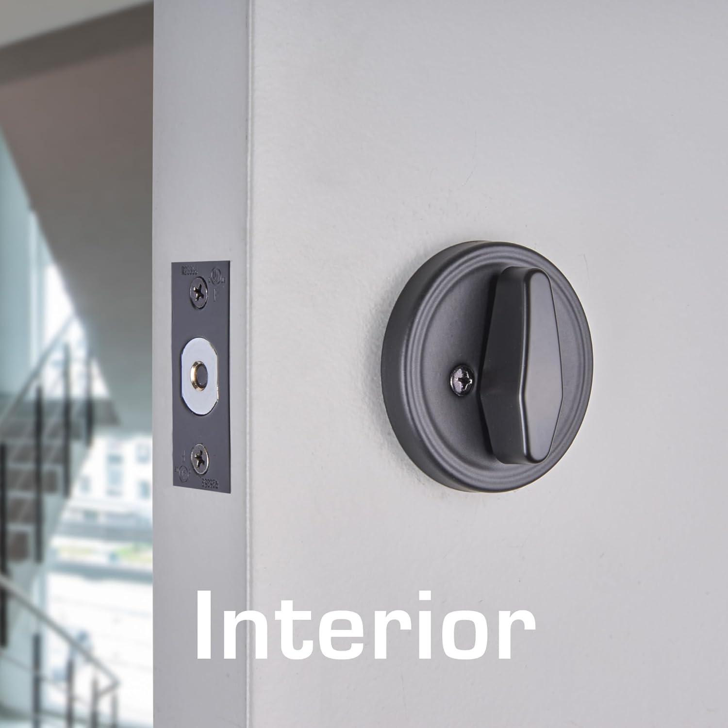 BRINKS Commercial - Single Cylinder Deadbolt Lock, Matte Black Finish - Meets ANSI Grade 1 Standards and has 3-Hour UL Fire Rating