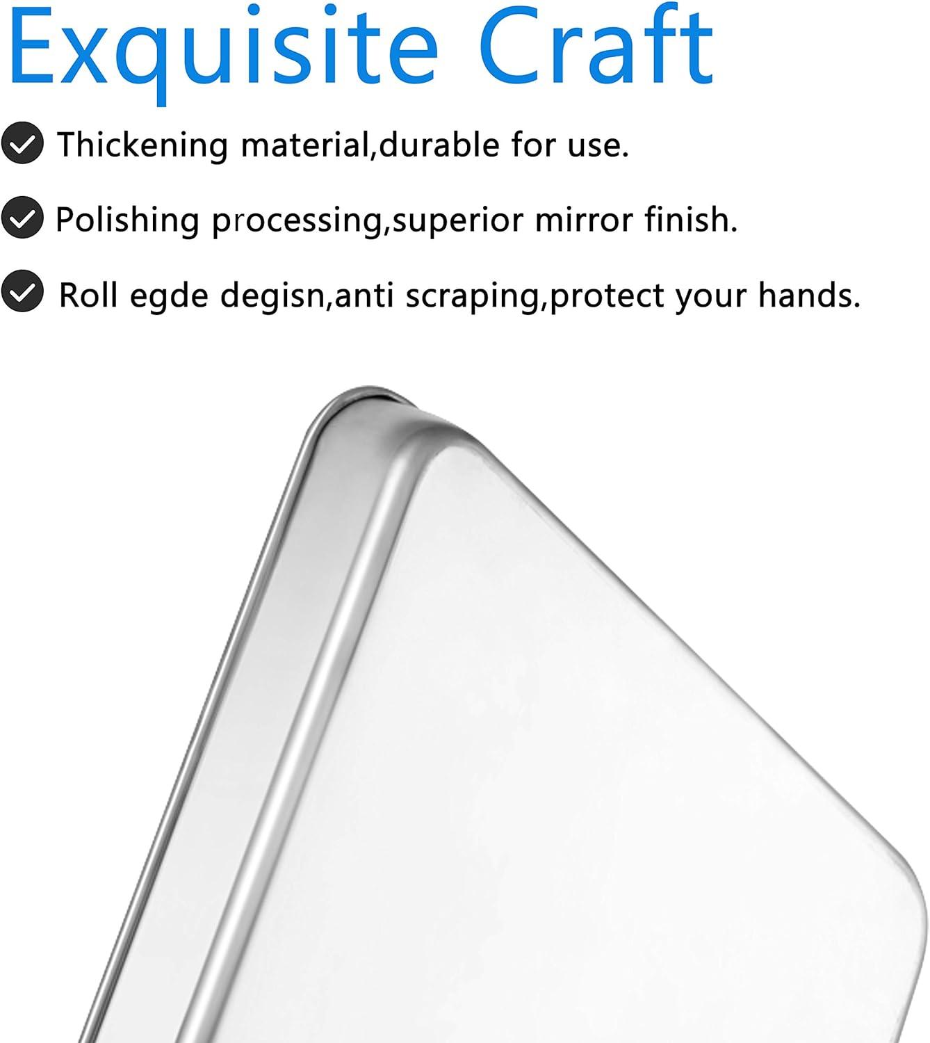 Anadea Baking Sheets Set Of 5, Stainless Steel Baking Pan Tray Cookie Sheet, Size 10 X 8 X 1 Inch, Non Toxic & Healthy, Rust Free & Easy Clean | Wayfair