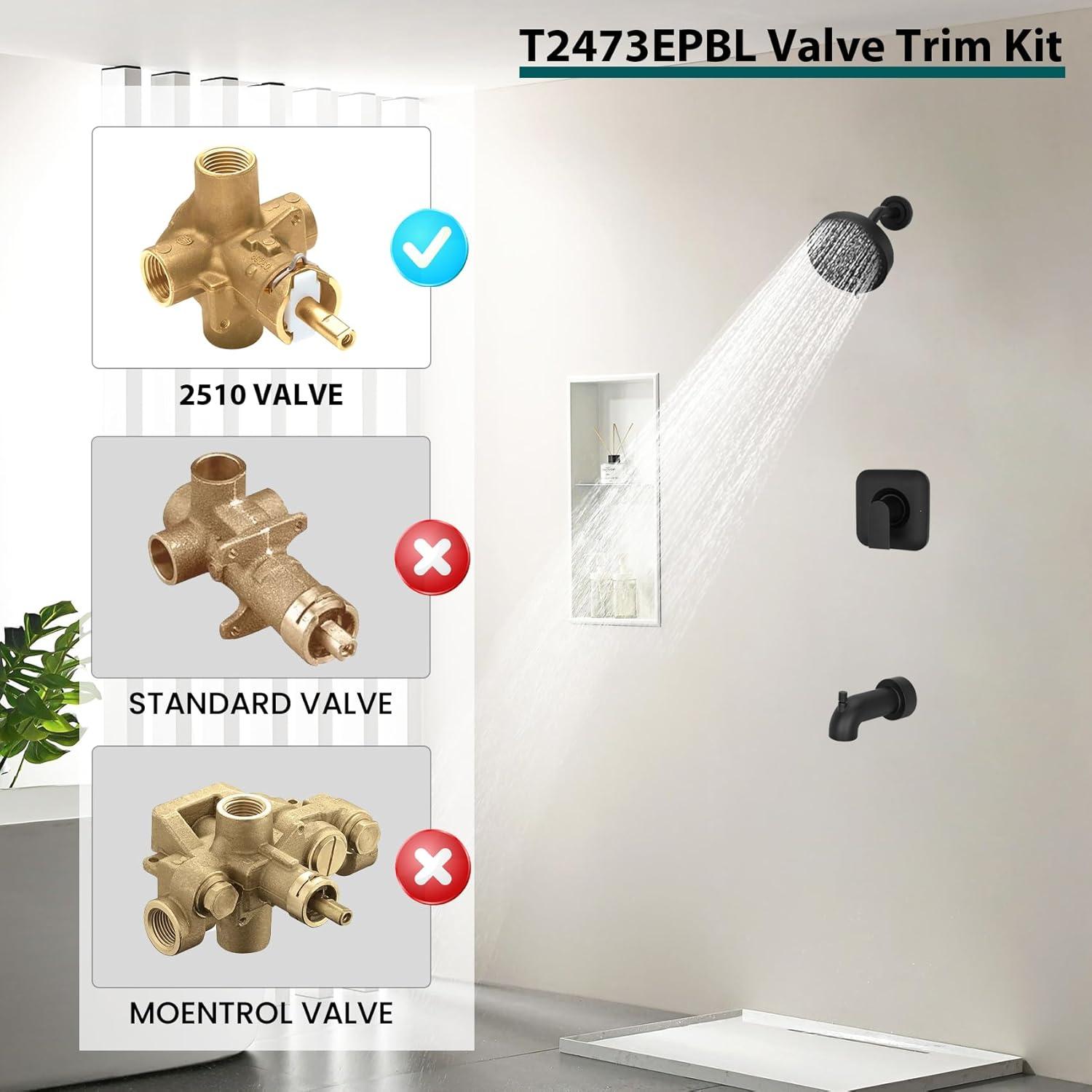 Moen Genta LX Posi-Temp Pressure Balancing Eco-Performance Modern Shower Only Trim, Valve Required