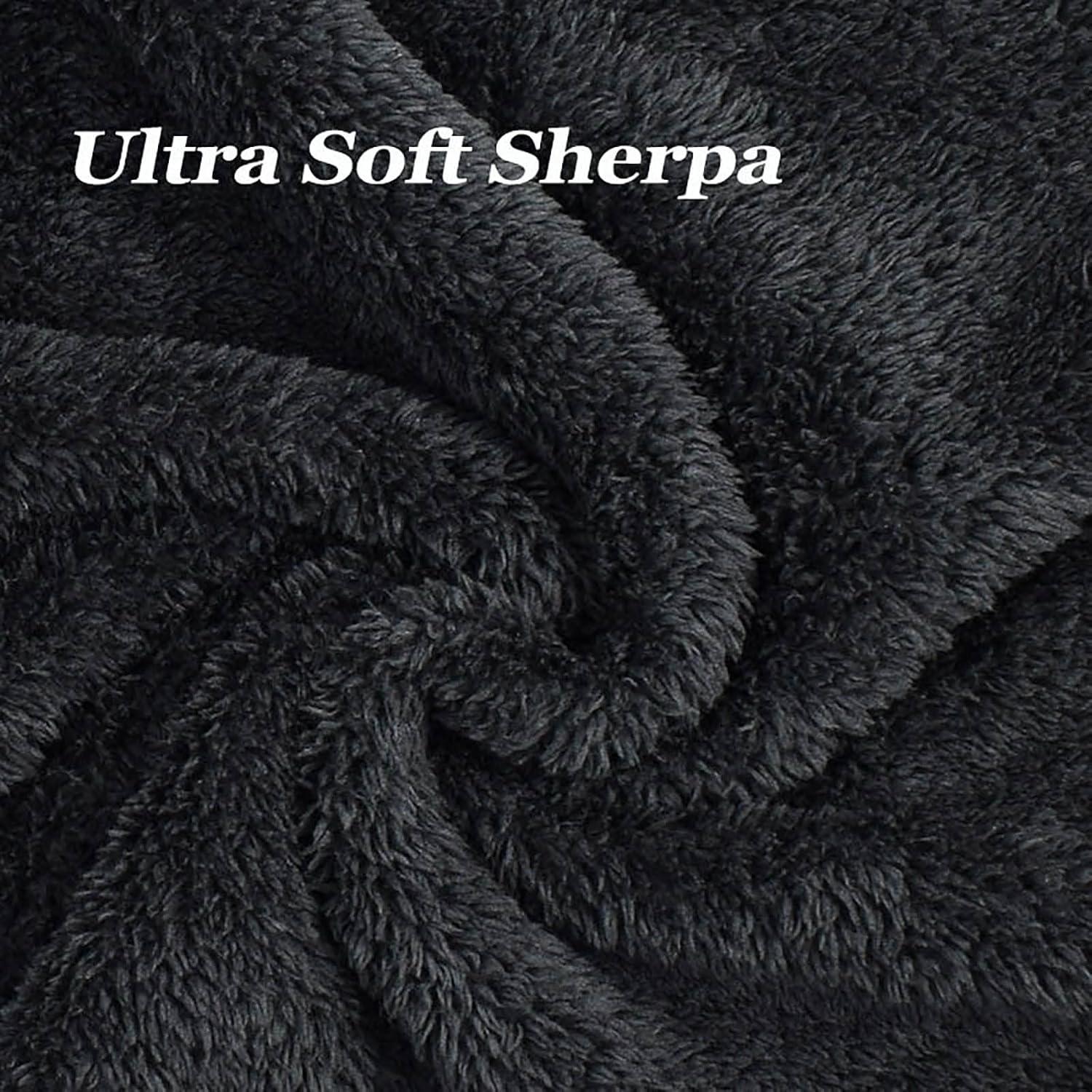 Giant Sherpa Bean Bag Chair Cover, Ultra Soft Bean Bag Bed (No Filler, Cover only), Large Round Soft Fluffy for Adults, Machine Washable Big Size Bean Bag Covers