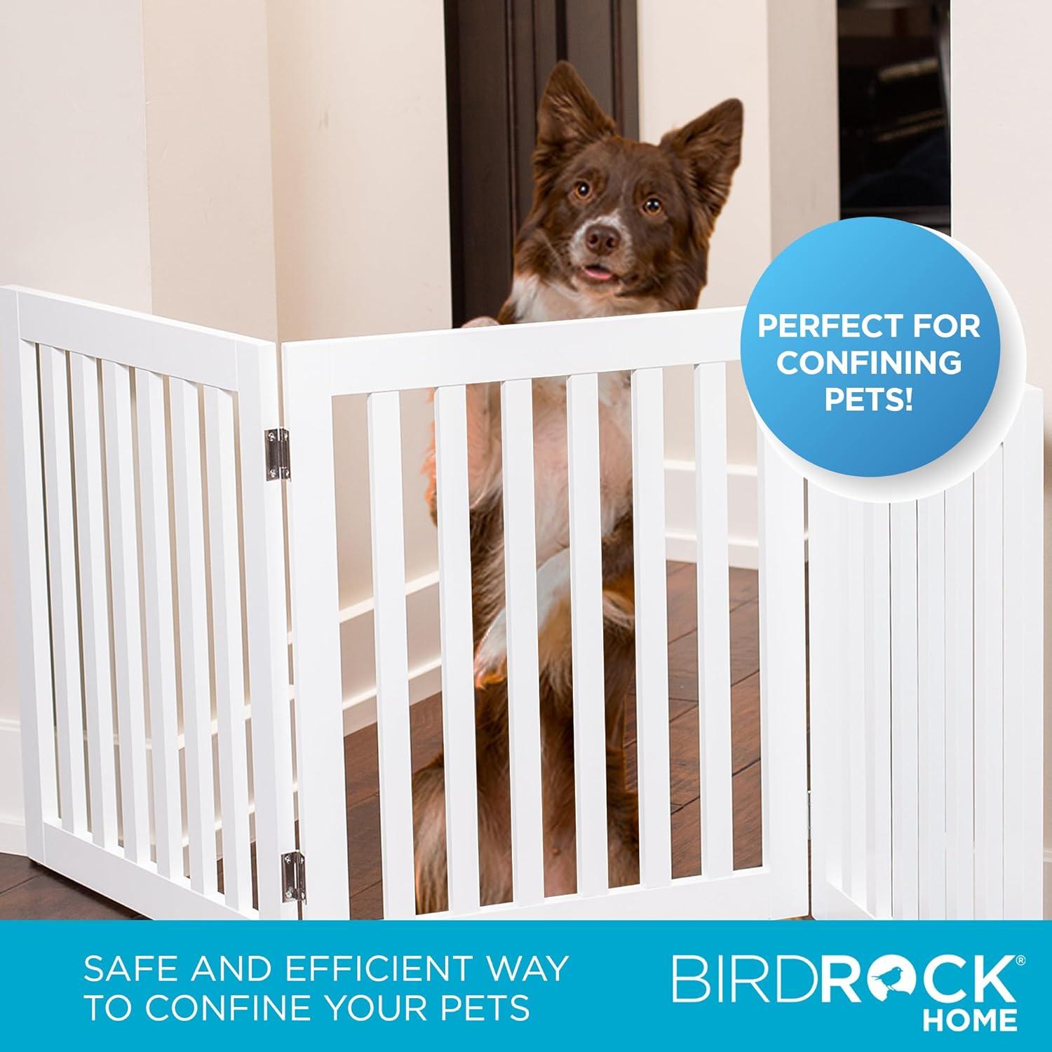 BirdRock Home Wood Free Standing Pet Gate