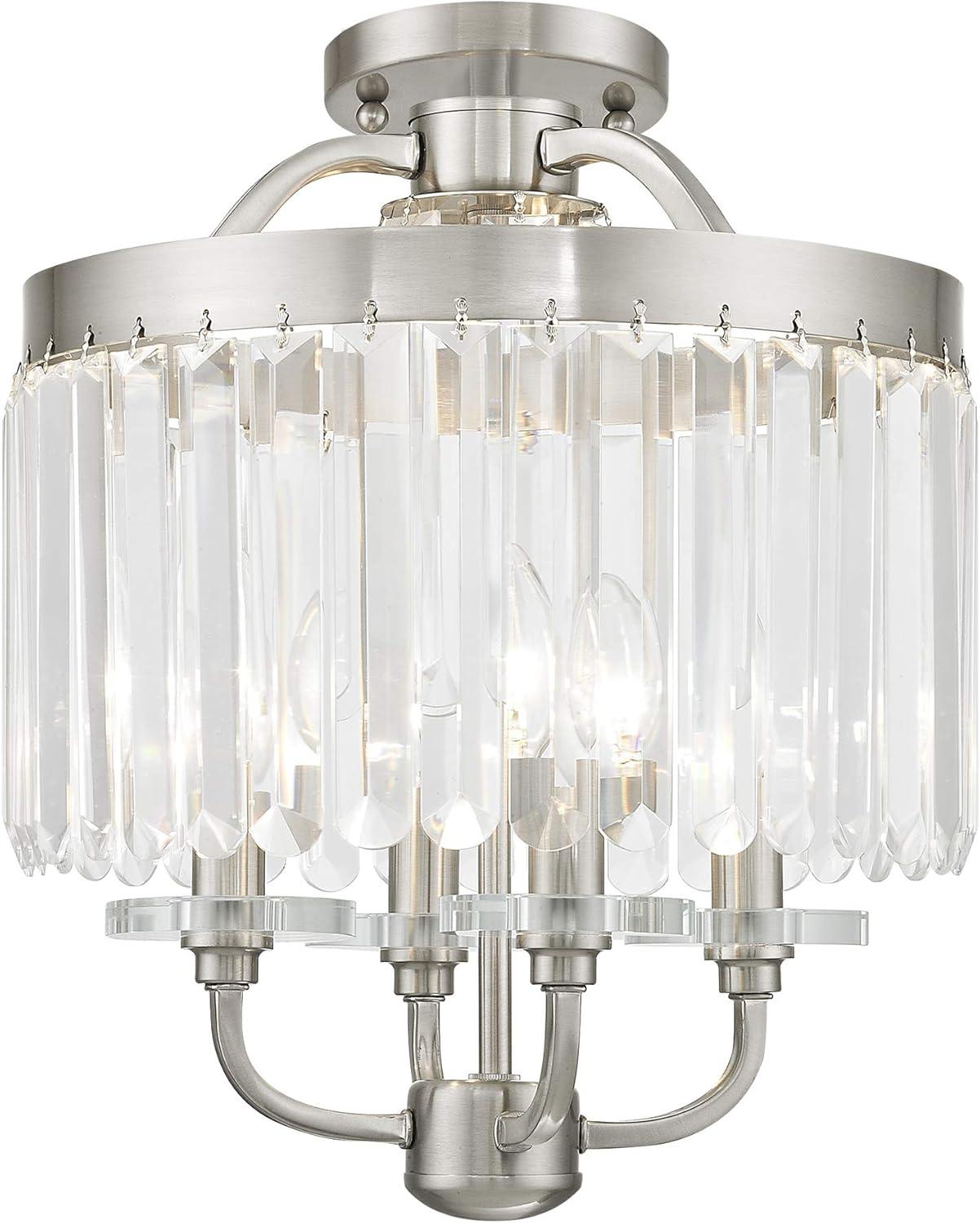 Livex Lighting Ashton 4 - Light Chandelier in  Brushed Nickel