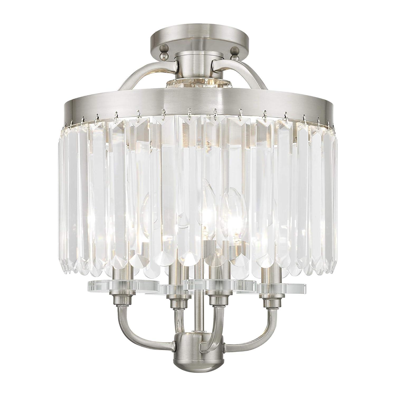 Livex Lighting Ashton 4 - Light Chandelier in  Brushed Nickel