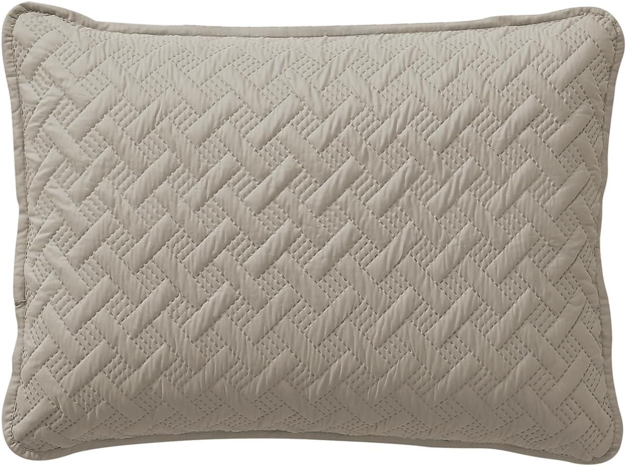 Nina Embossed Basketweave Quilt Set