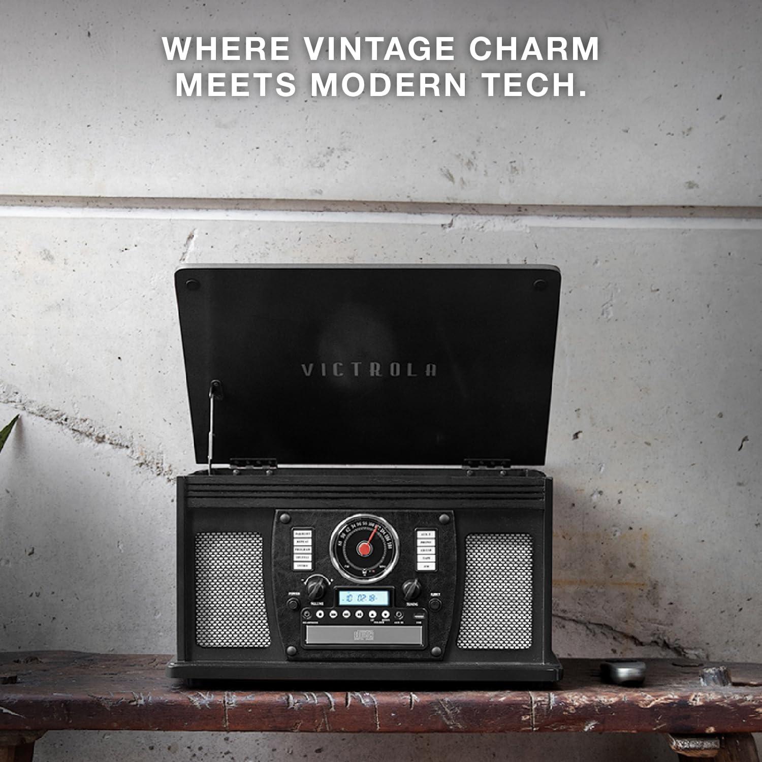Victrola 3 - Speed Turntable Decorative Record Player with Bluetooth