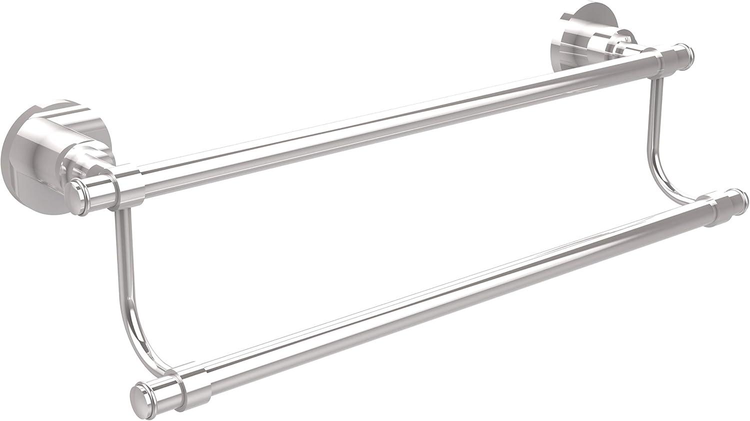 Satin Chrome 36-Inch Double Wall Mounted Towel Bar