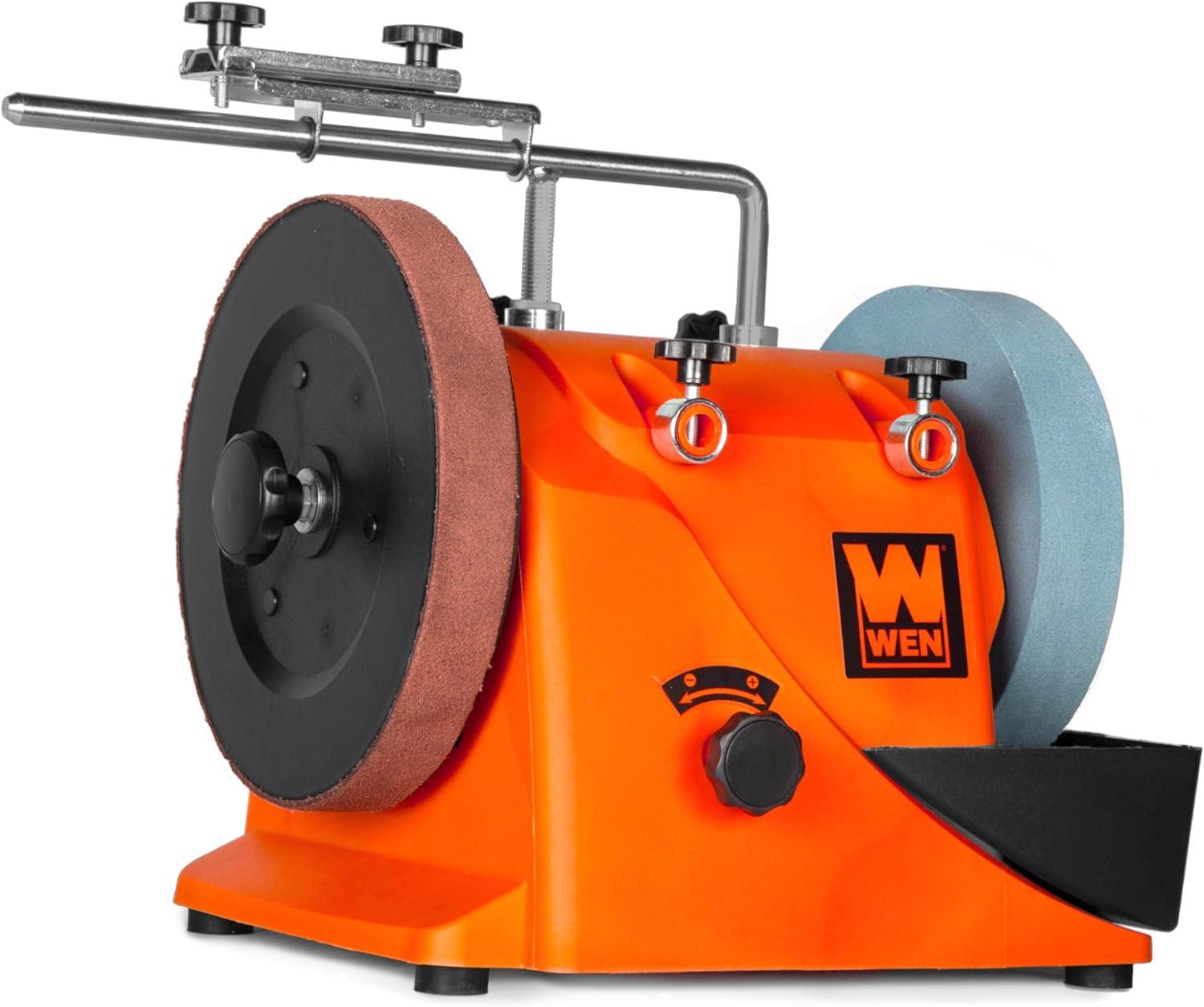 WEN 8-Inch Water-Cooled Wet/Dry Sharpening System with Leather Stropping Wheel